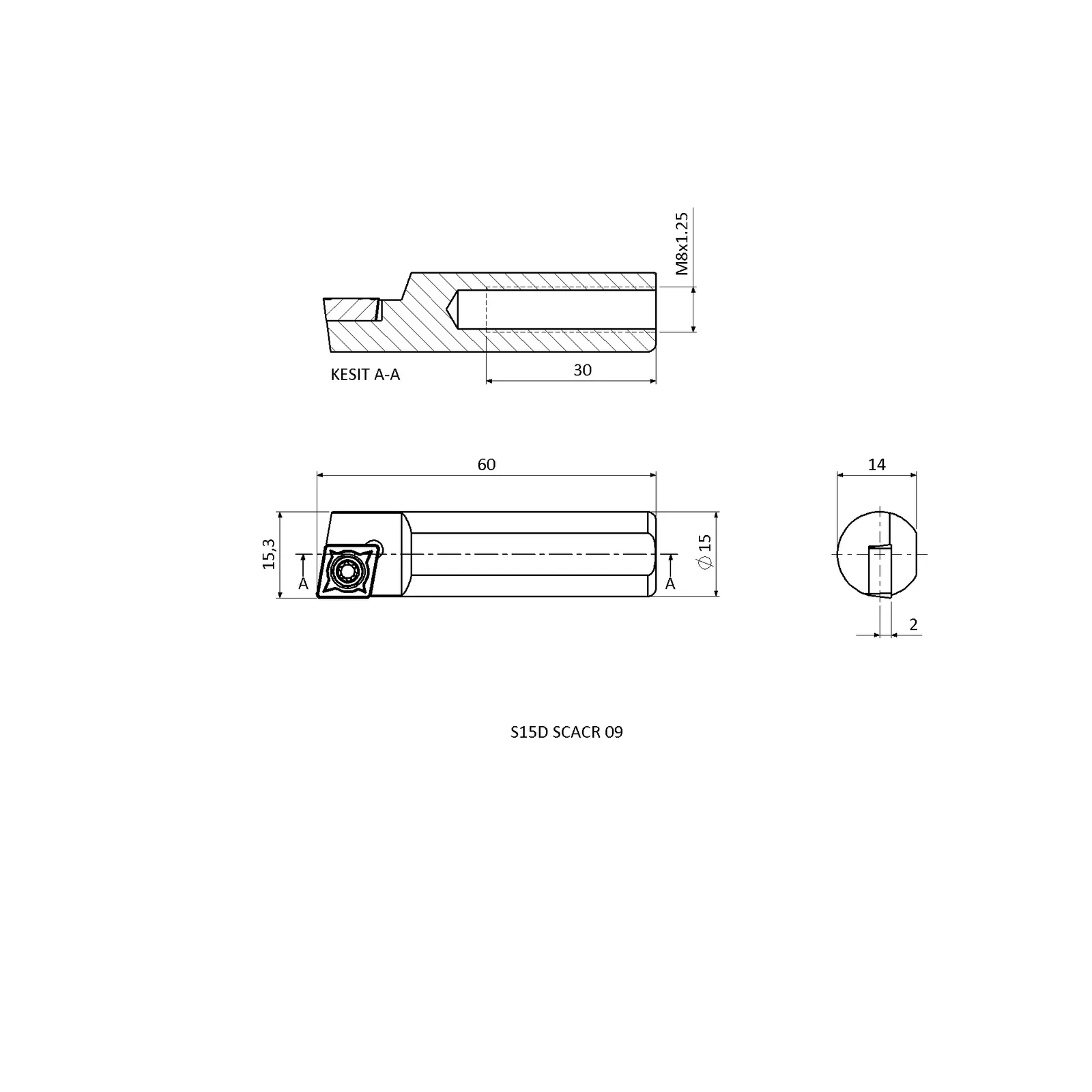 S15D SCACR 09 &mdash; dimensioned drawing
