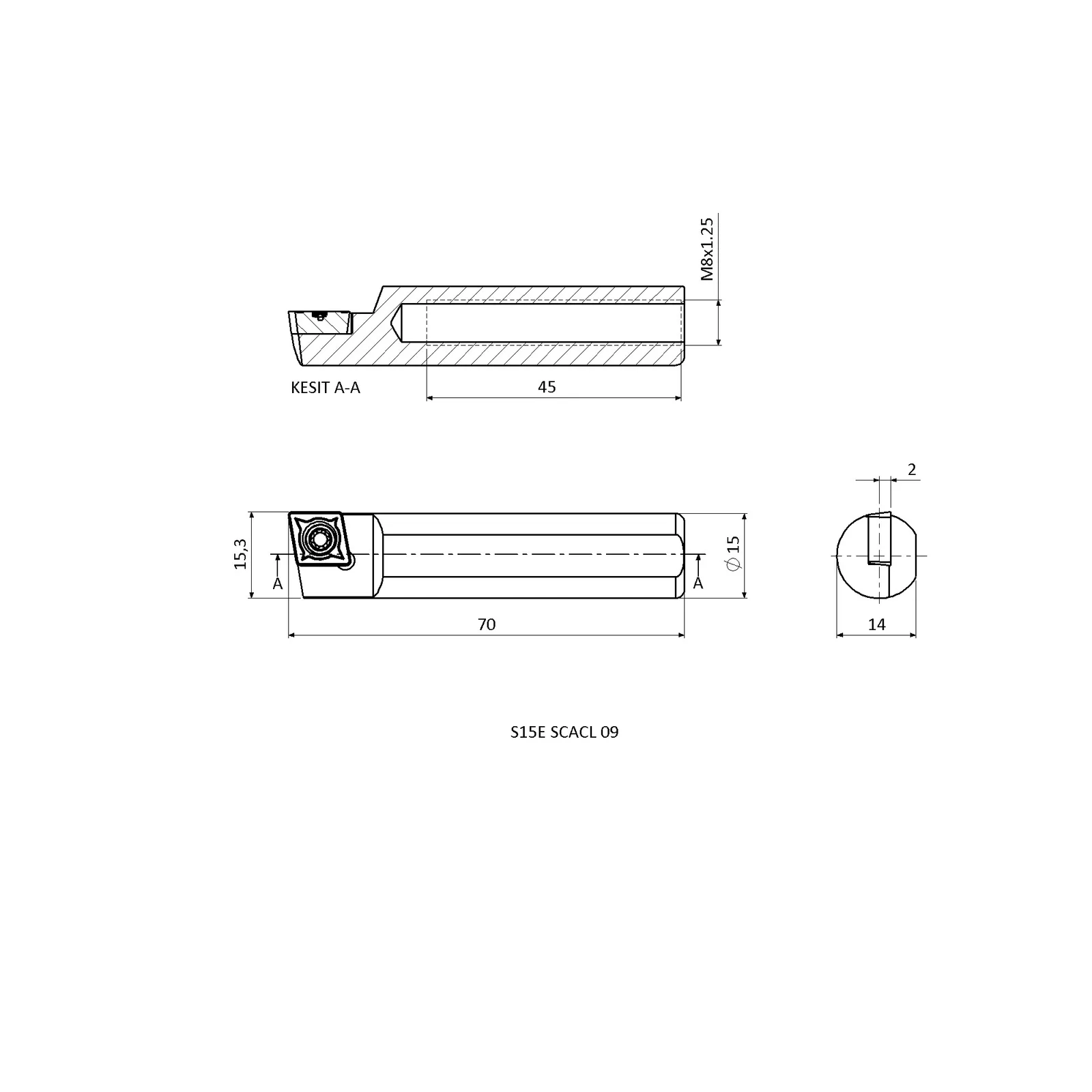 S15E SCACL 09 &mdash; dimensioned drawing