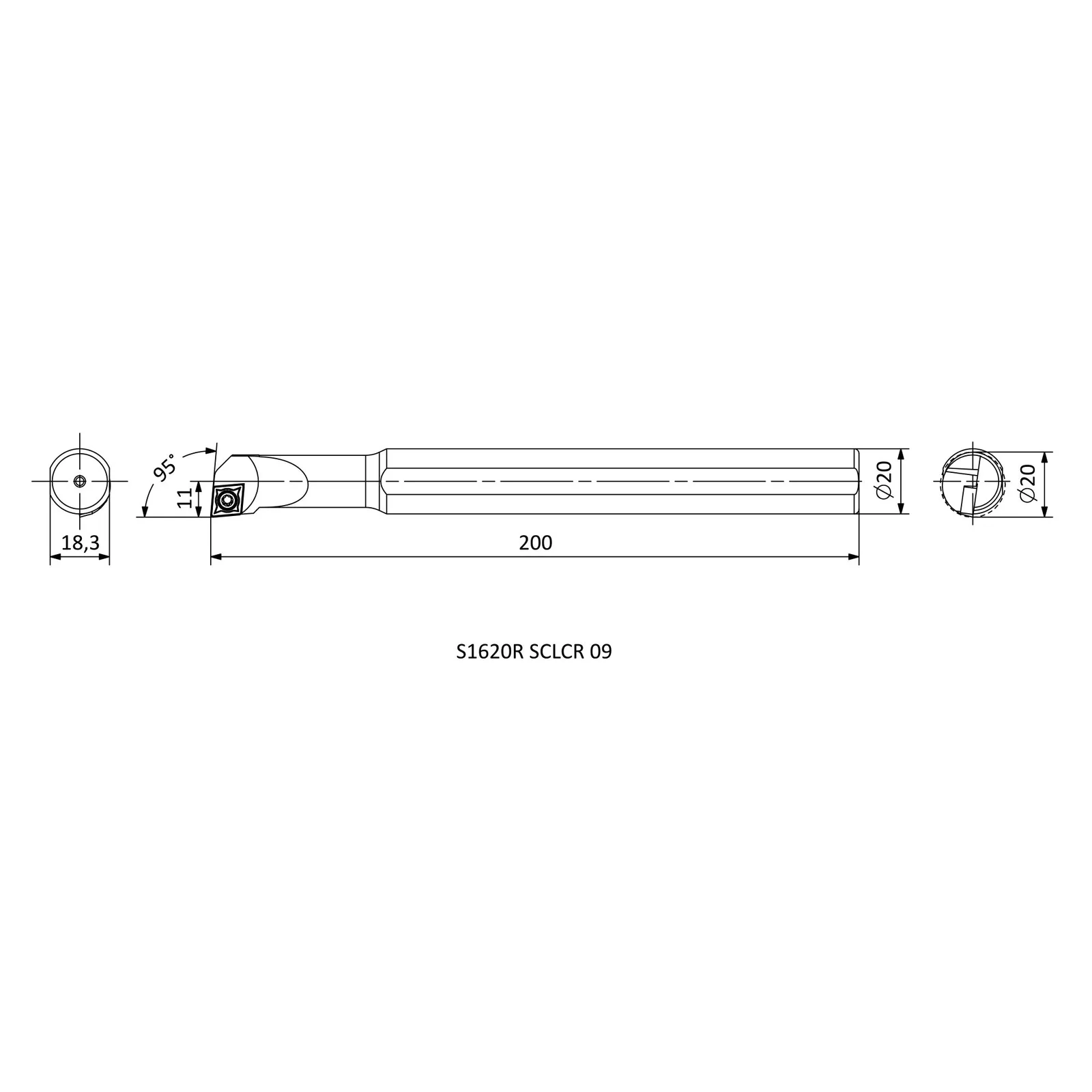 S1620R SCLCR 09 &mdash; dimensioned drawing