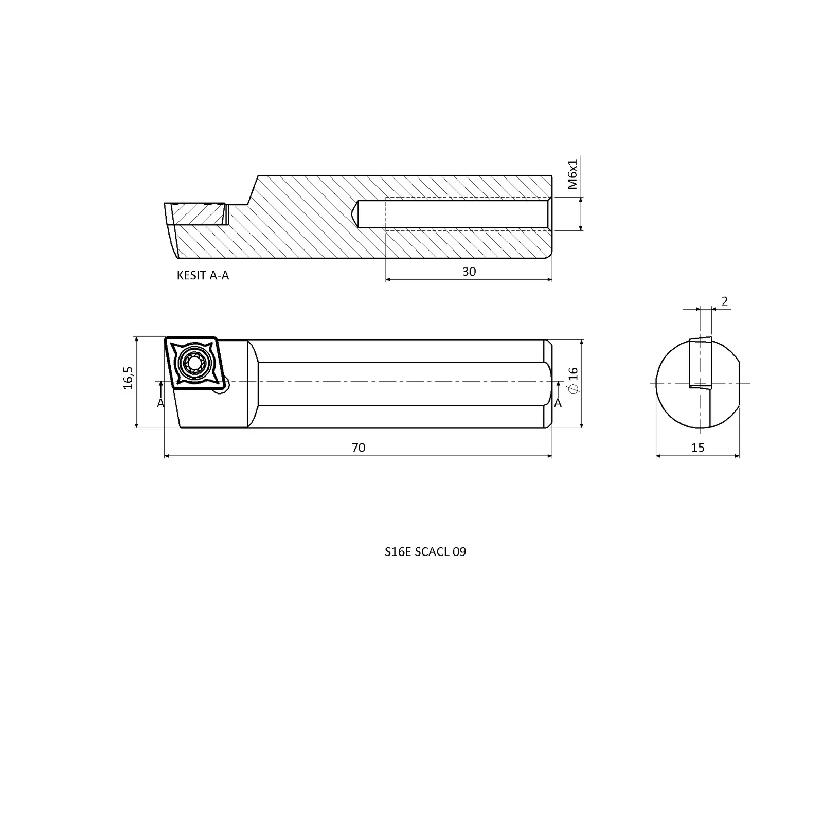S16E SCACL 09 &mdash; dimensioned drawing