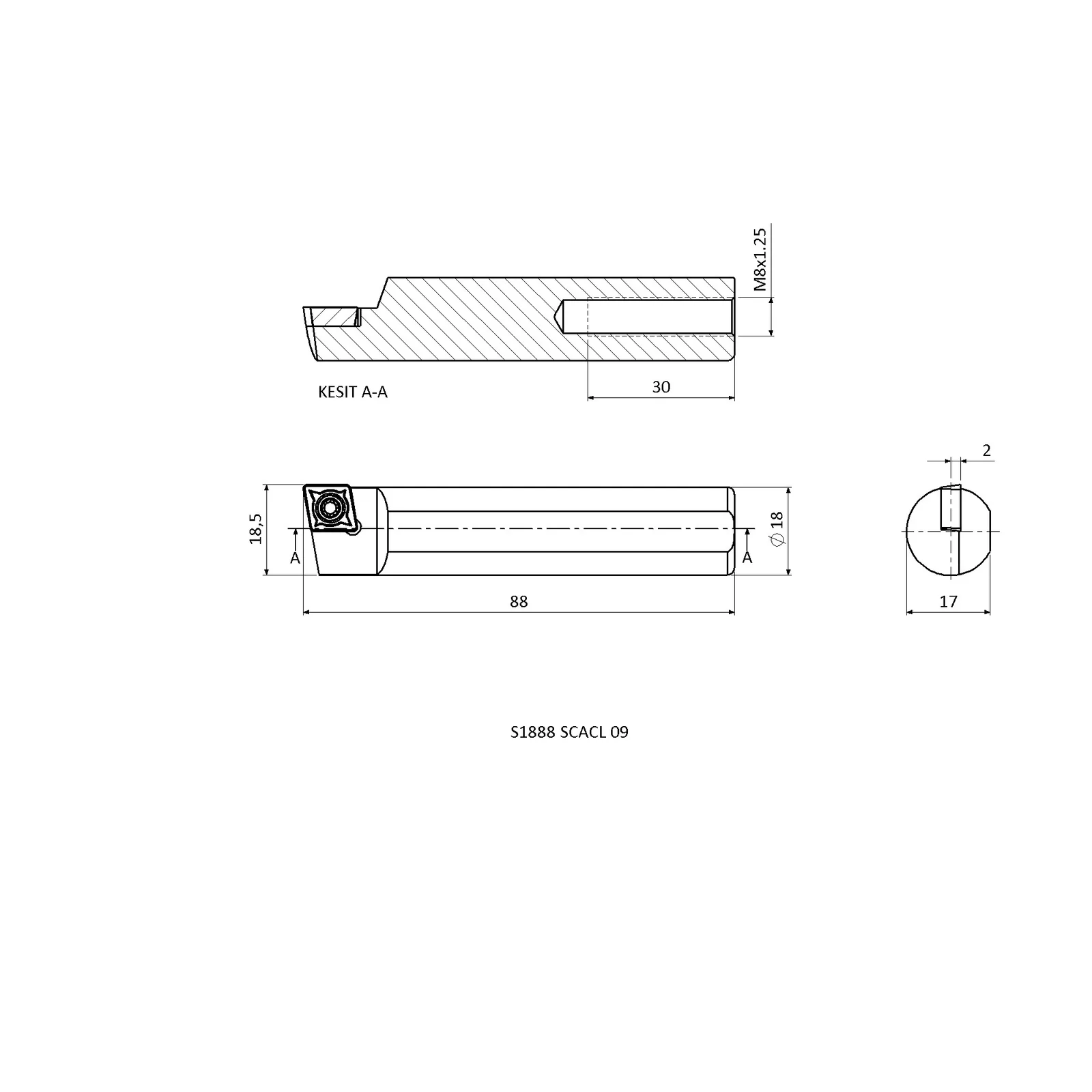 S1888 SCACL 09 &mdash; dimensioned drawing