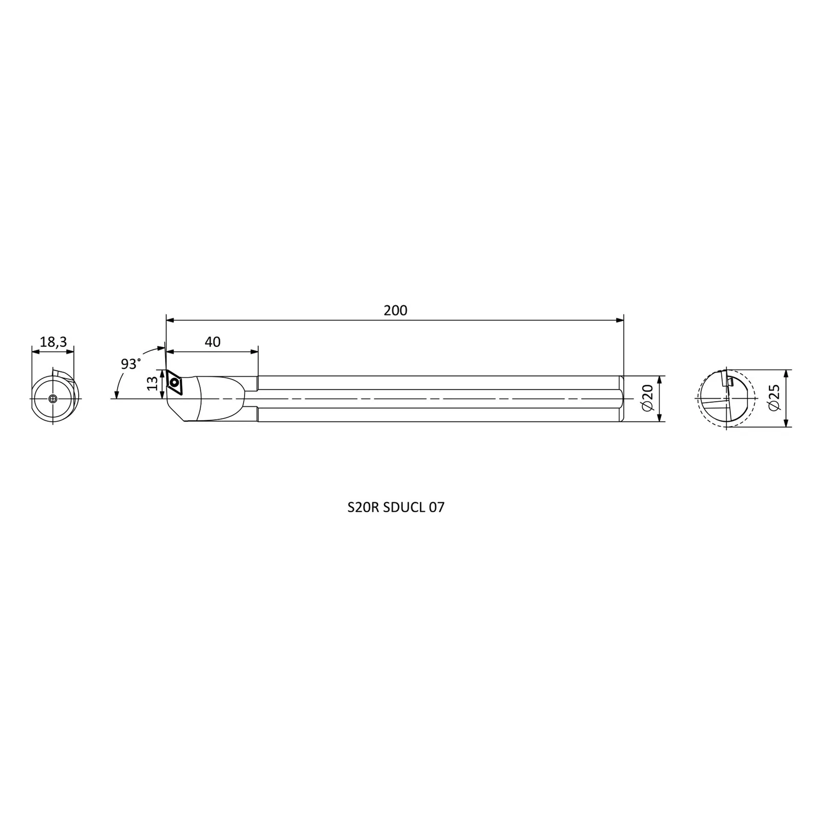 S20R SDUCL 07 &mdash; dimensioned drawing