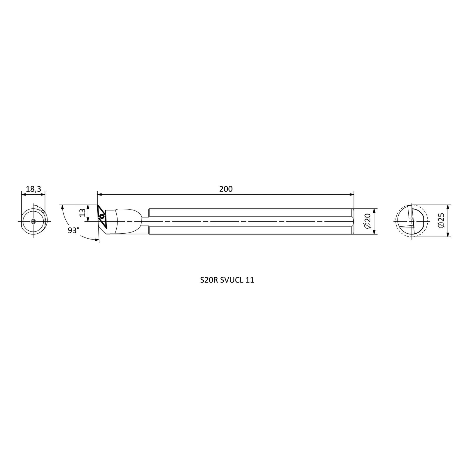 S20R SVUCL 11 &mdash; dimensioned drawing