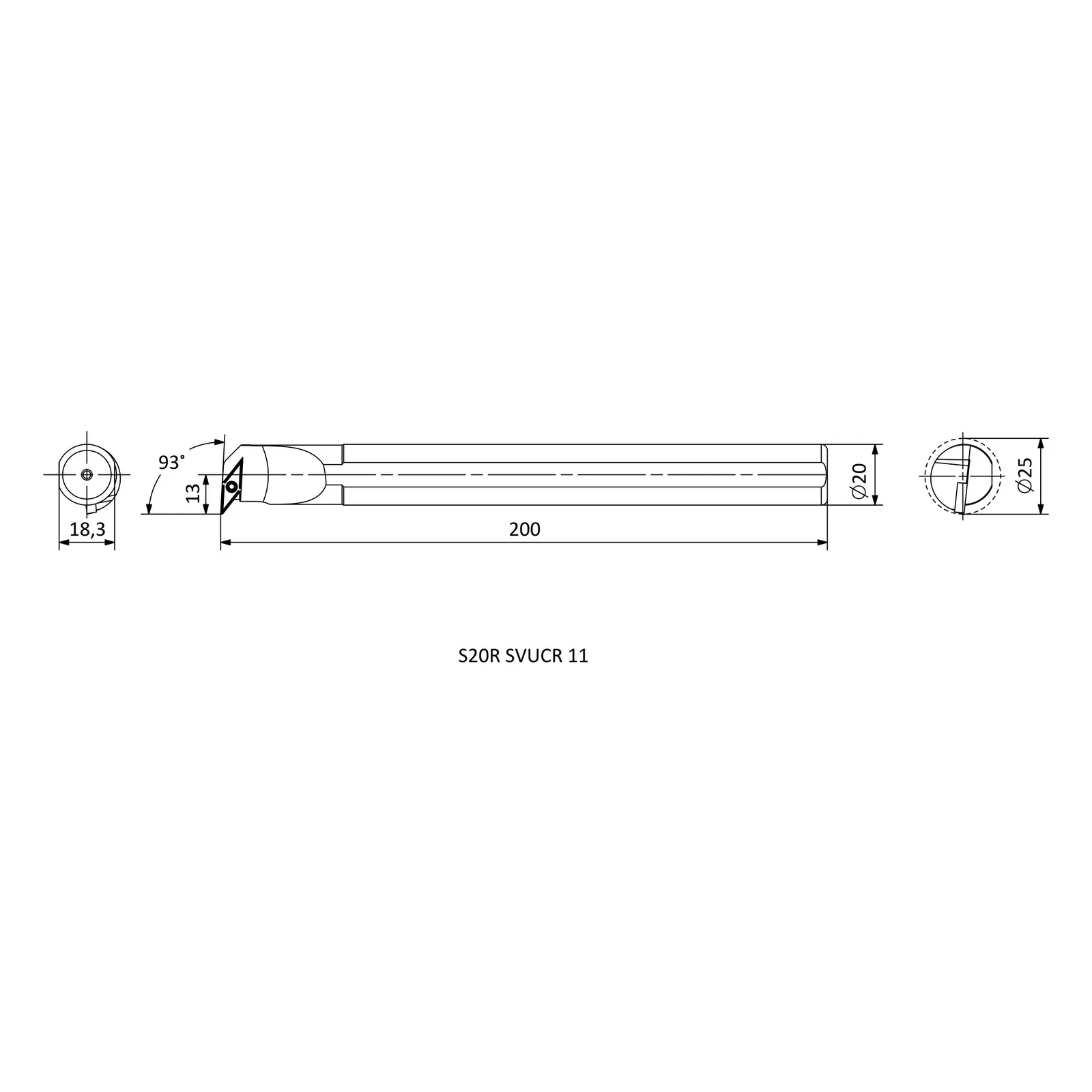 S20R SVUCR 11 &mdash; dimensioned drawing