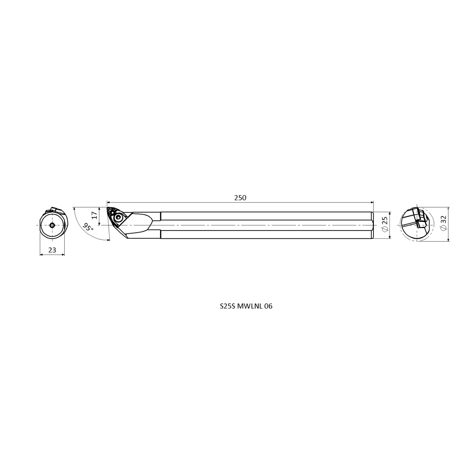 S25S MWLNL 06 &mdash; dimensioned drawing