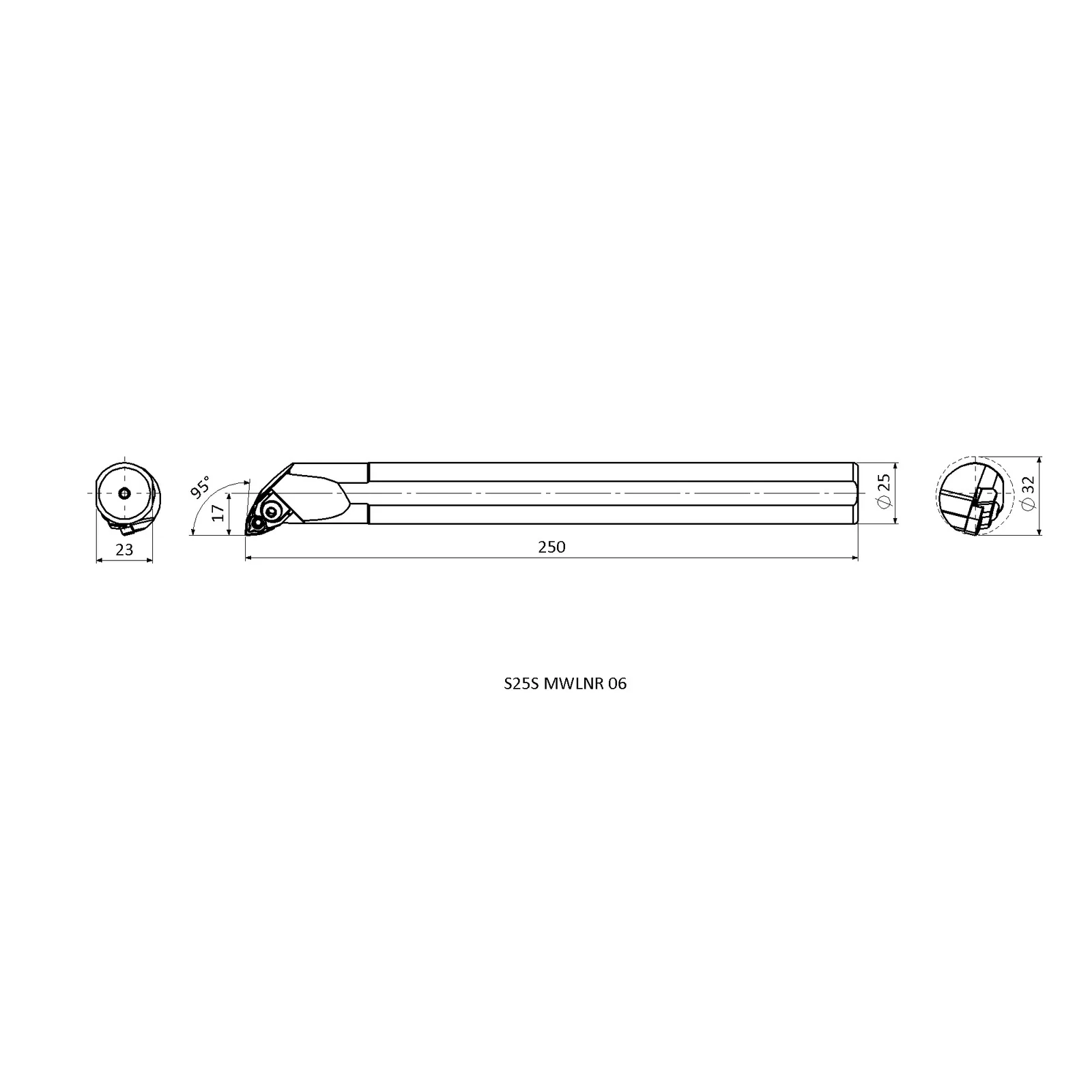 S25S MWLNR 06 &mdash; dimensioned drawing
