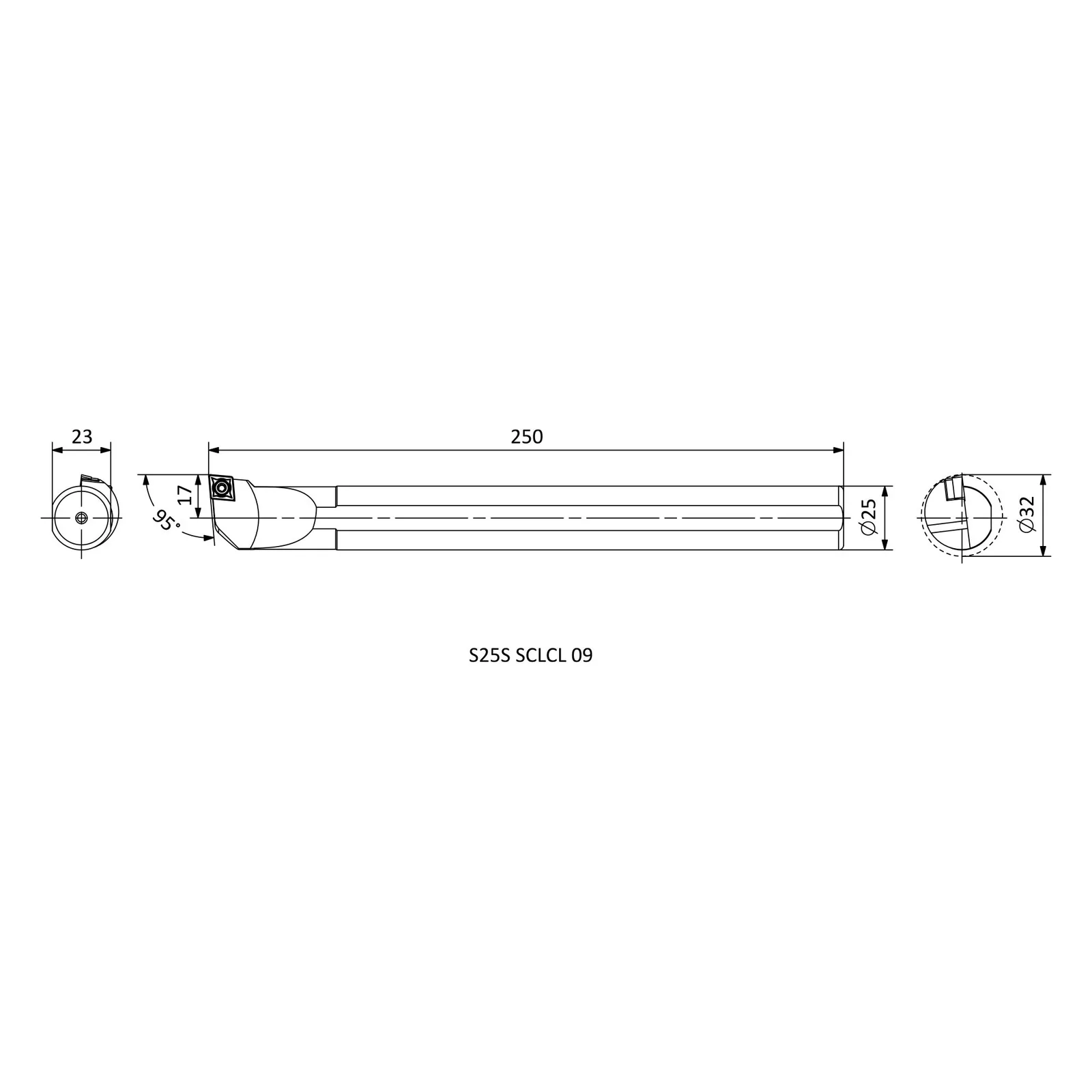 S25S SCLCL 09 &mdash; dimensioned drawing
