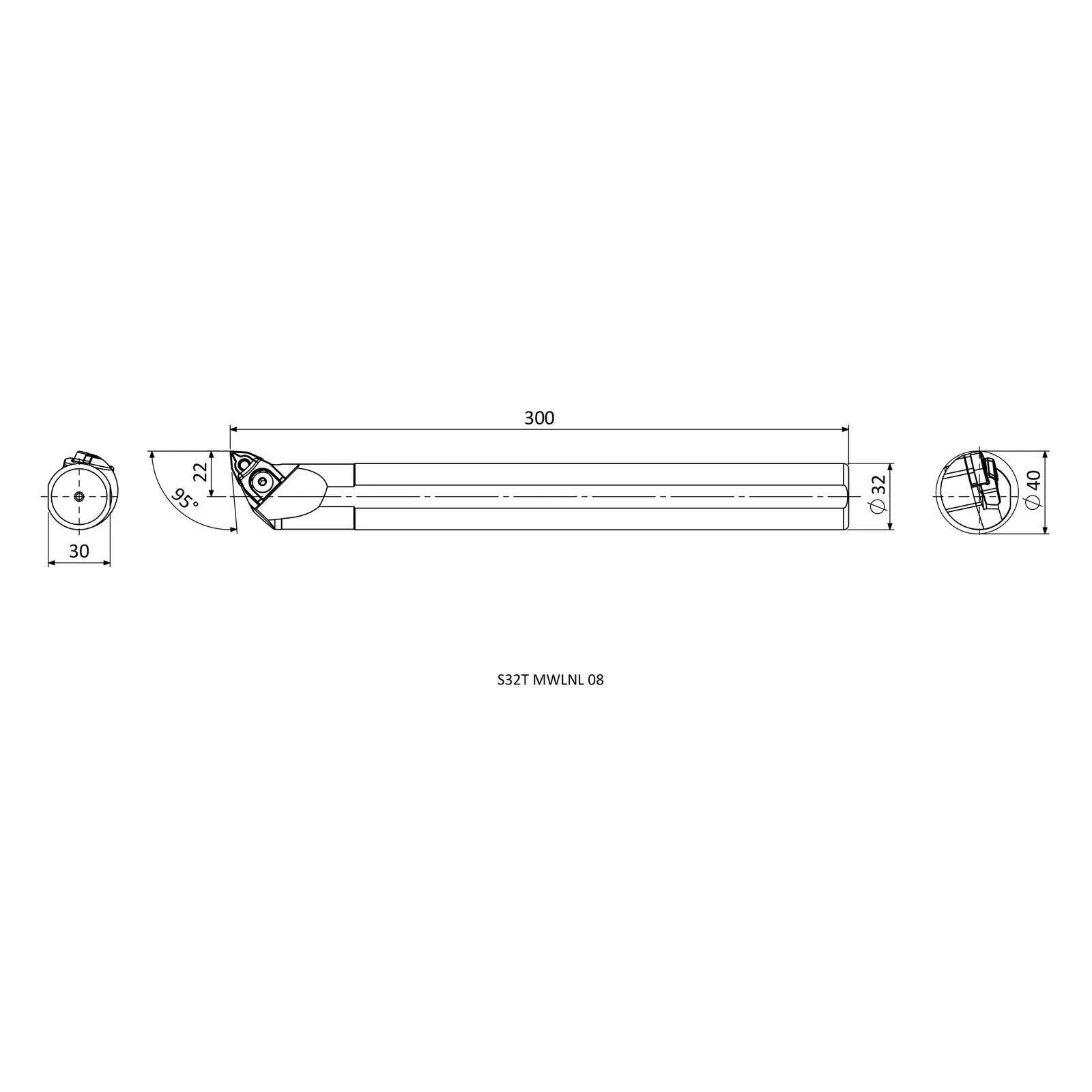 S32T MWLNL 08 &mdash; dimensioned drawing