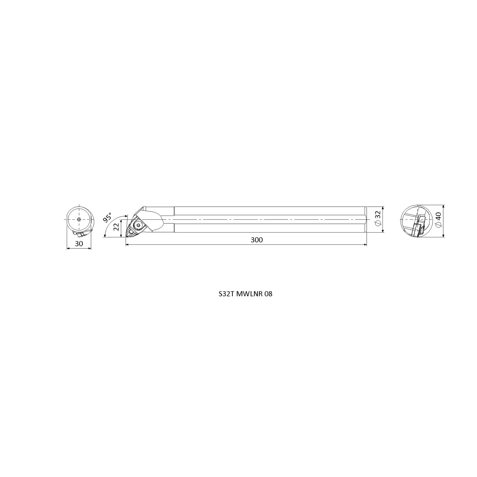 S32T MWLNR 08 &mdash; dimensioned drawing