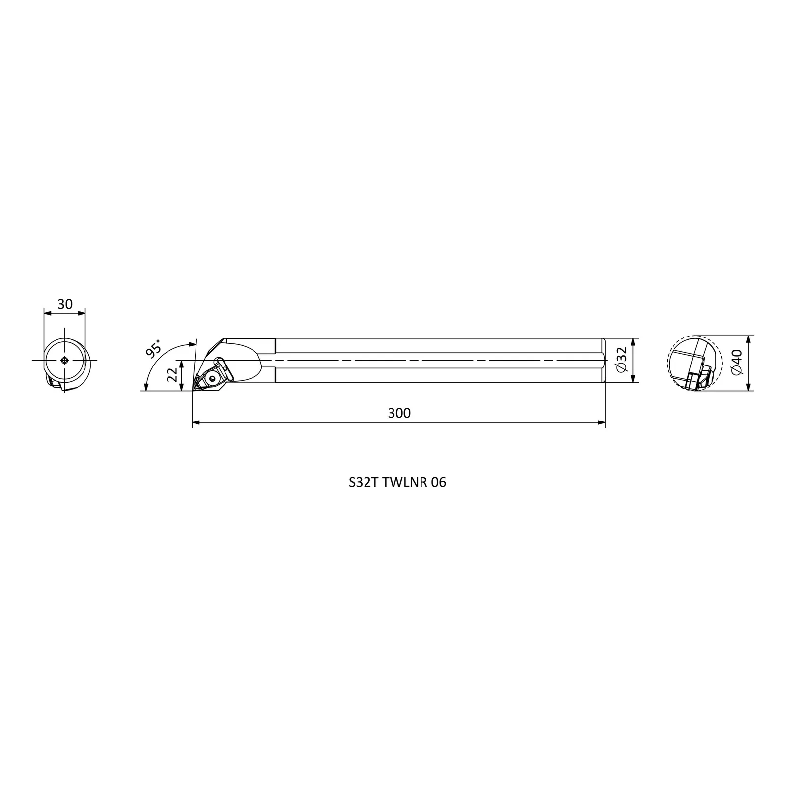S32T TWLNR 06 &mdash; dimensioned drawing