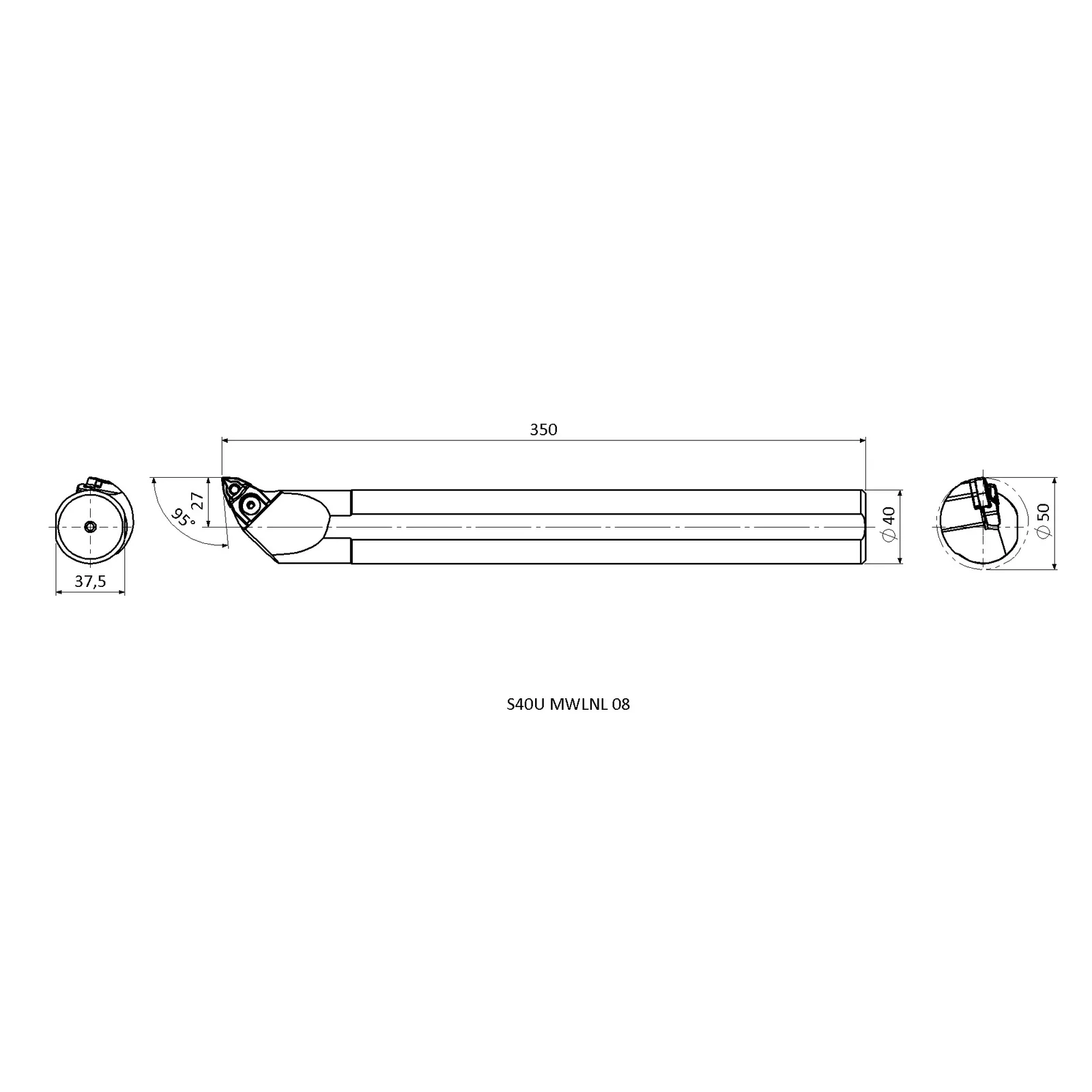 S40U MWLNL 08 &mdash; dimensioned drawing
