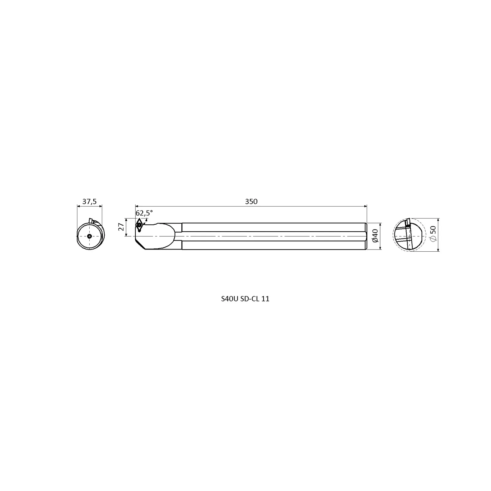 S40U SD-CL 11 &mdash; dimensioned drawing
