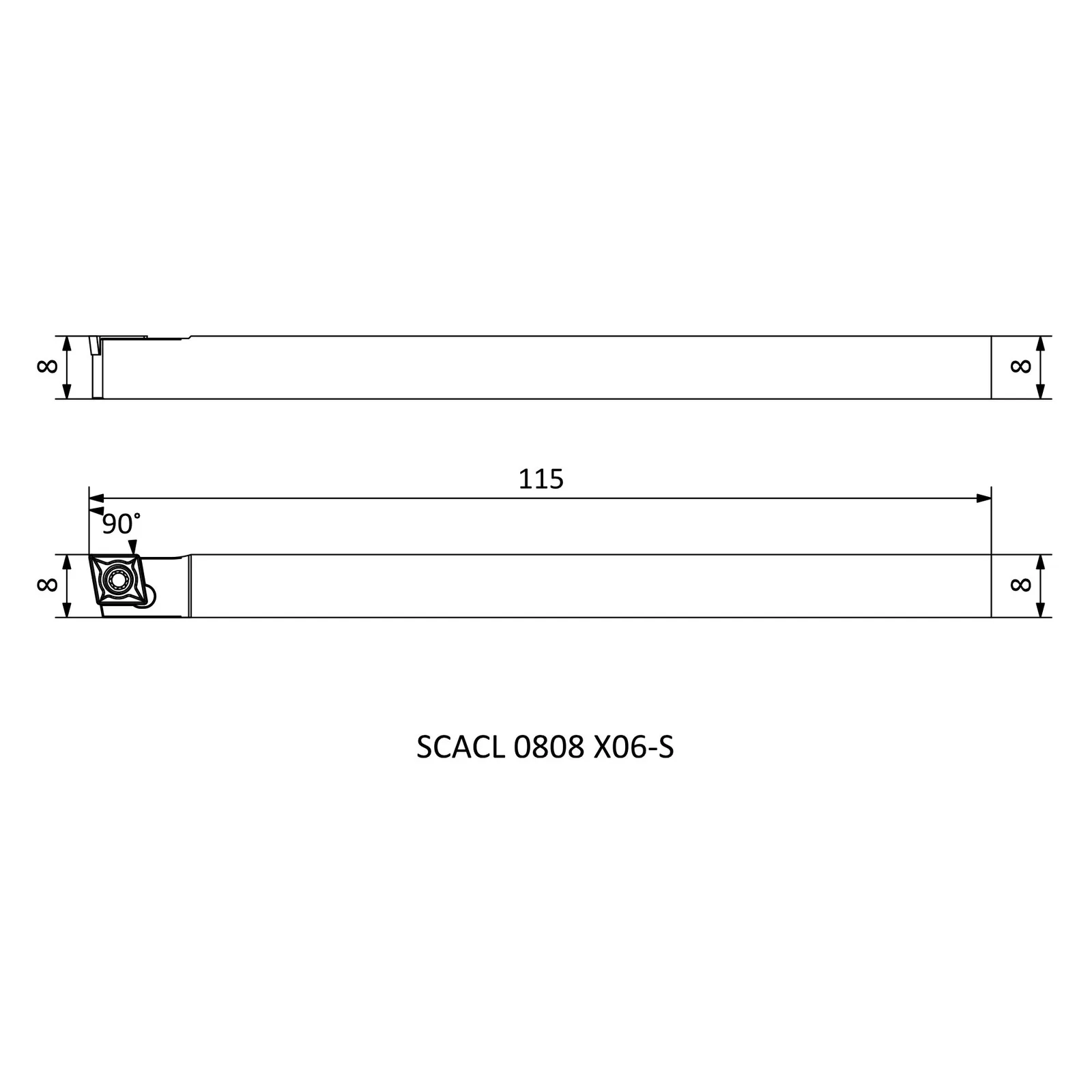 SCACL 0808 X06-S &mdash; dimensioned drawing