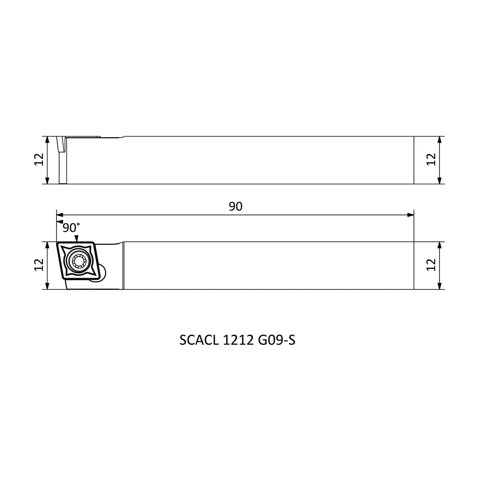 SCACL 1212 G09-S &mdash; dimensioned drawing