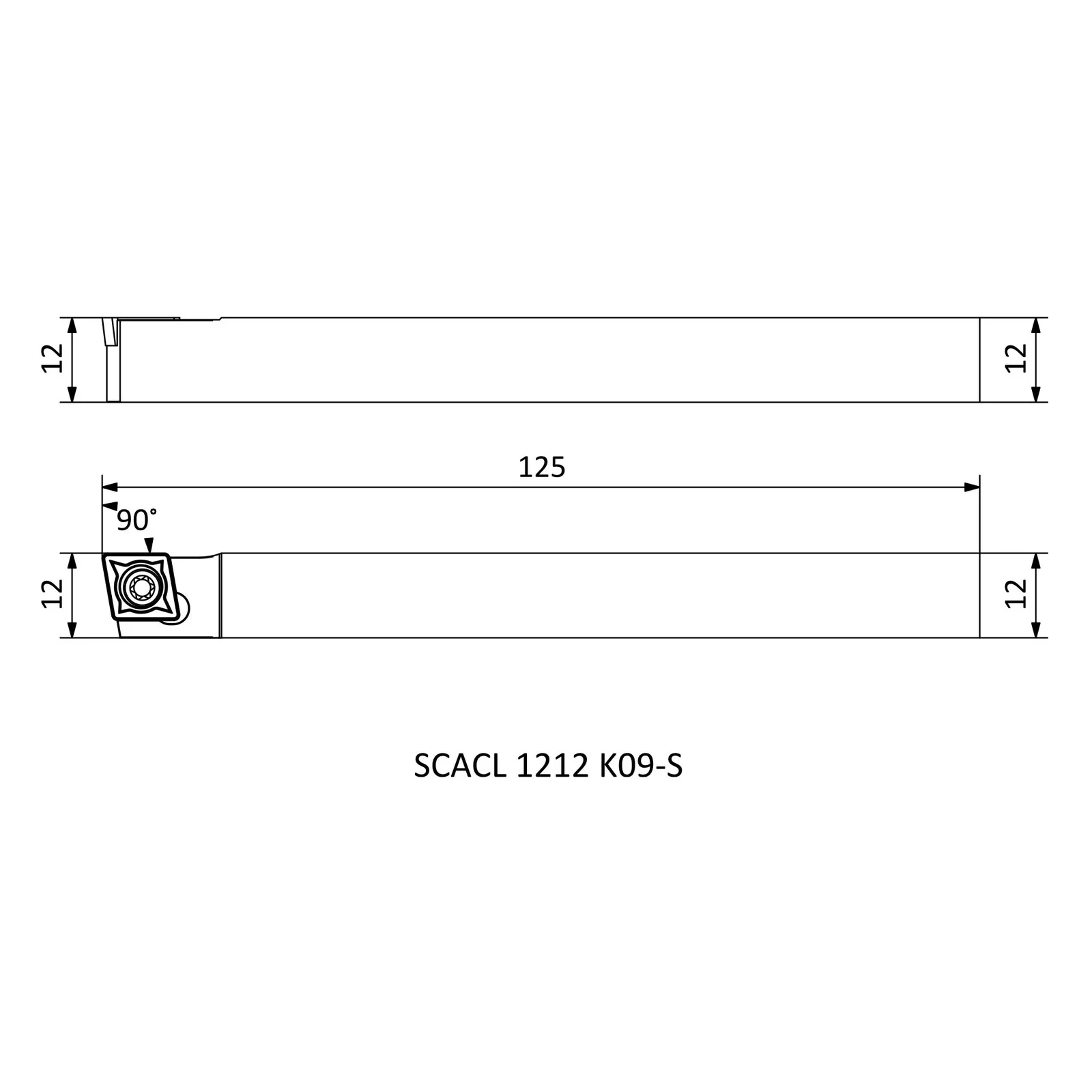 SCACL 1212 K09-S &mdash; dimensioned drawing