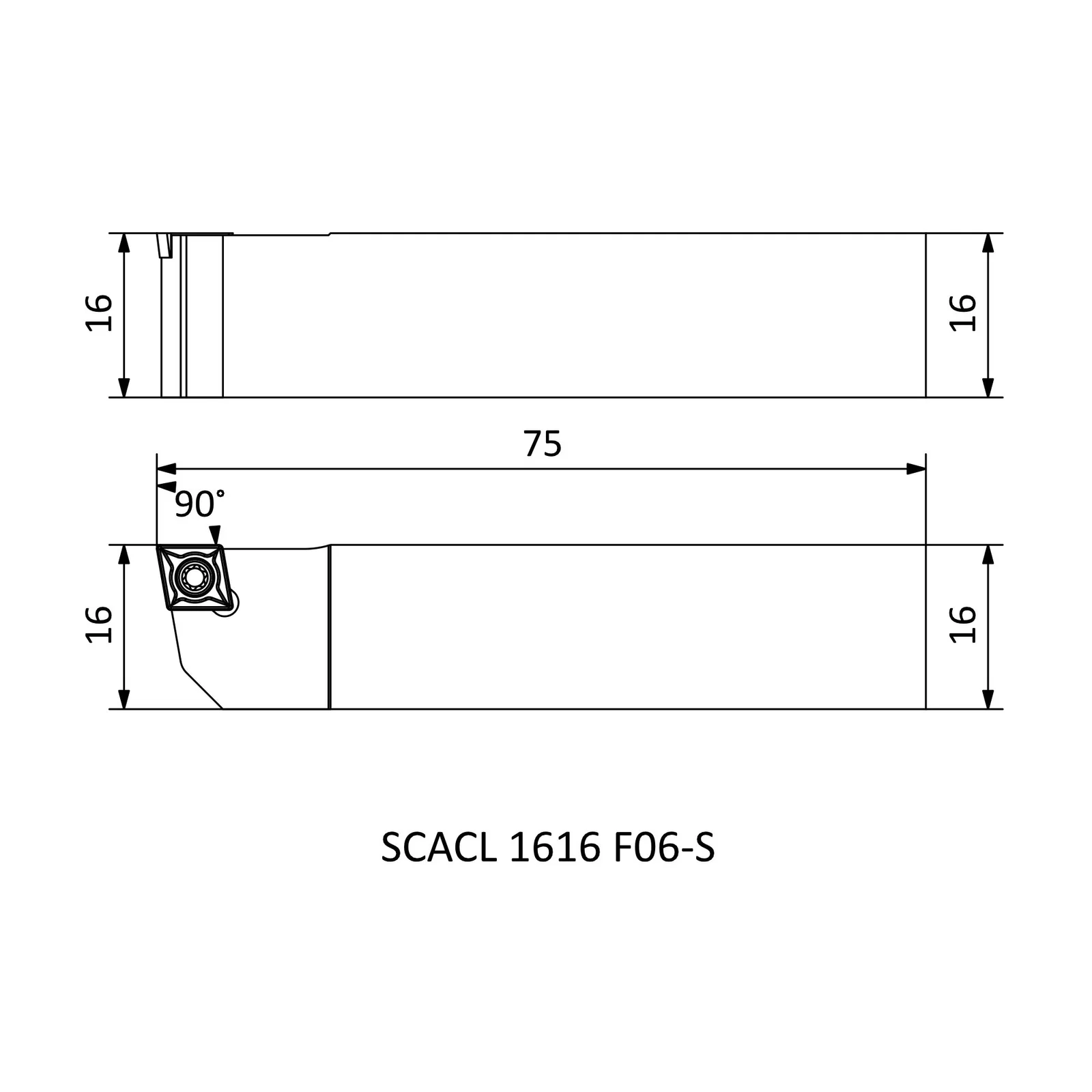 SCACL 1616 F06-S &mdash; dimensioned drawing
