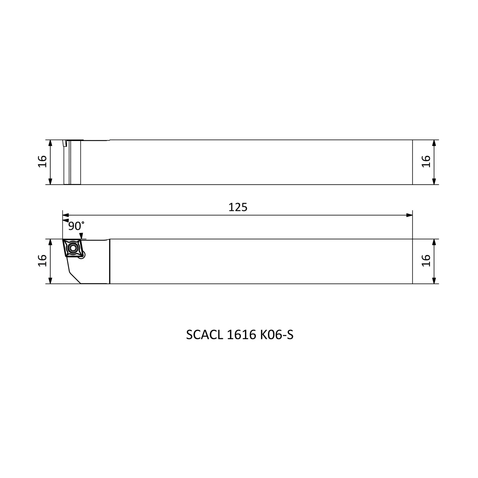 SCACL 1616 K06-S &mdash; dimensioned drawing
