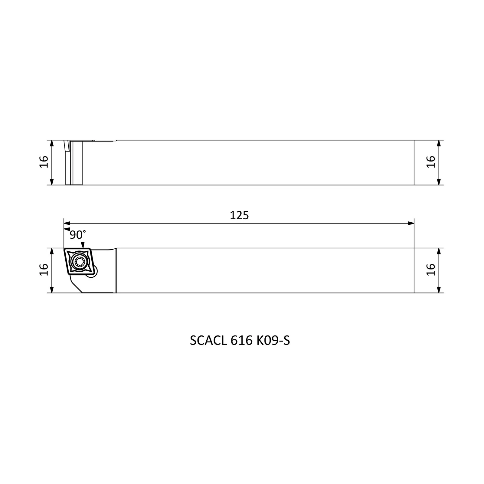 SCACL 1616 K09-S &mdash; dimensioned drawing