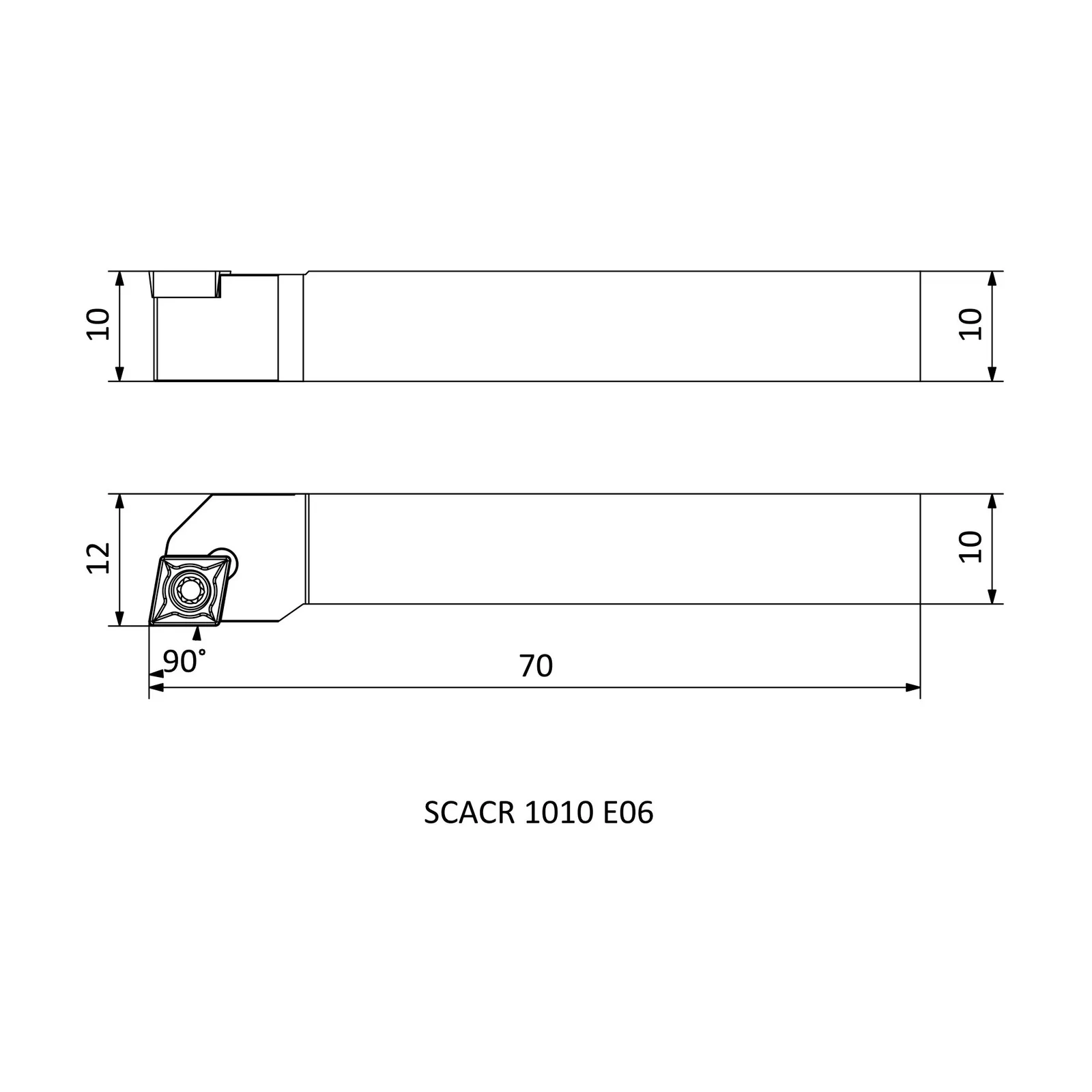 SCACR 1010 E06 &mdash; dimensioned drawing