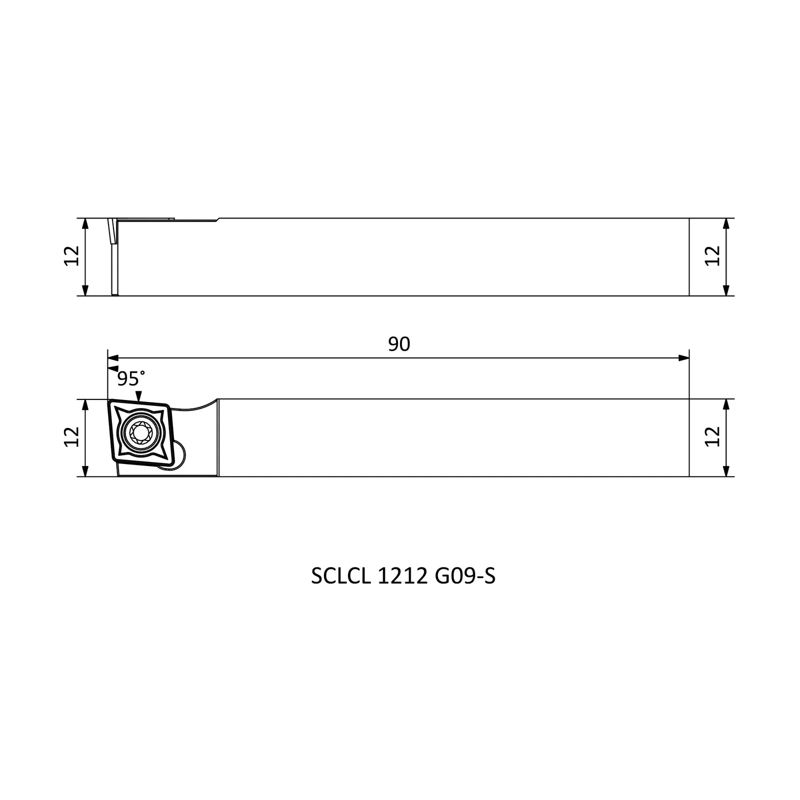 SCLCL 1212 G09-S &mdash; dimensioned drawing