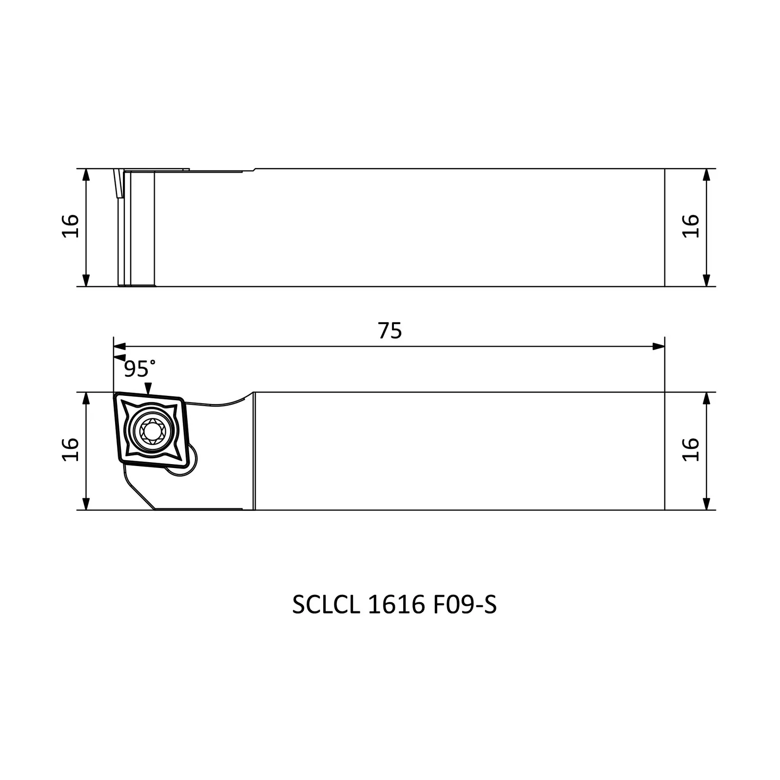SCLCL 1616 F09-S &mdash; dimensioned drawing