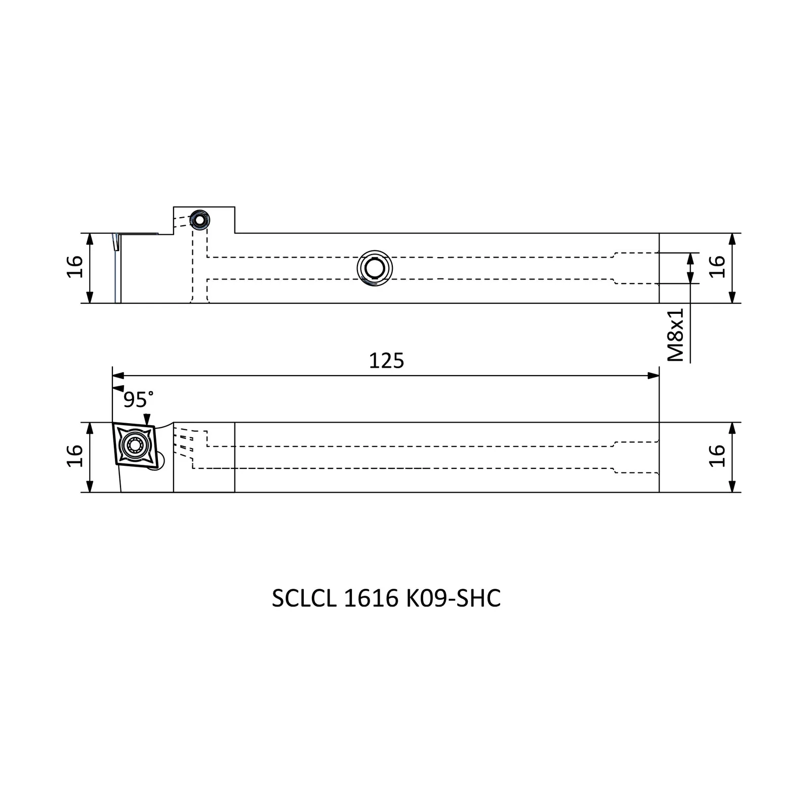 SCLCL 1616 K09-SHC &mdash; dimensioned drawing