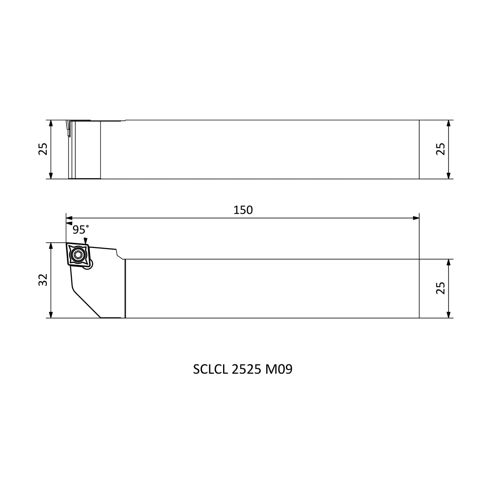 SCLCL 2525 M09 &mdash; dimensioned drawing
