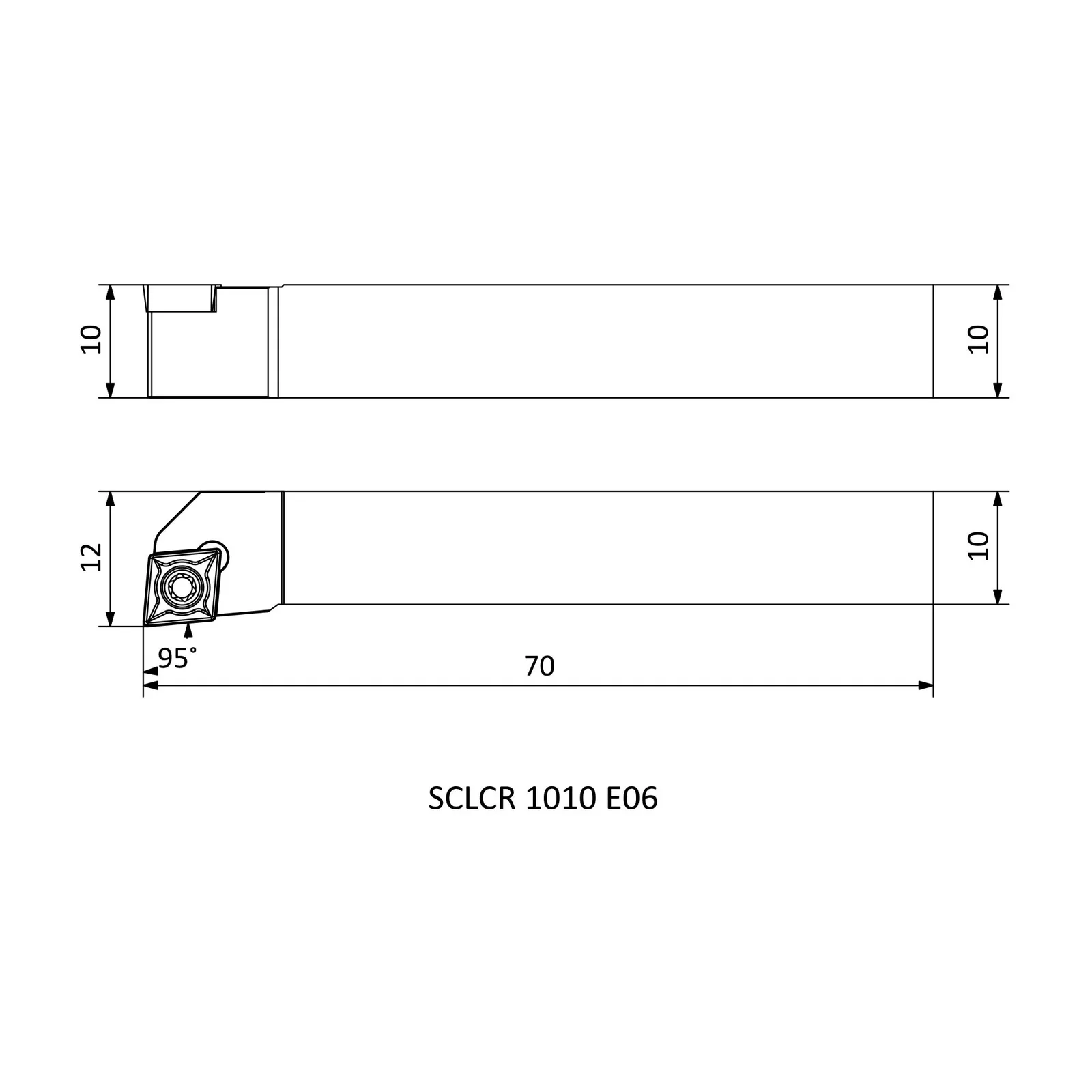 SCLCR 1010 E06 &mdash; dimensioned drawing