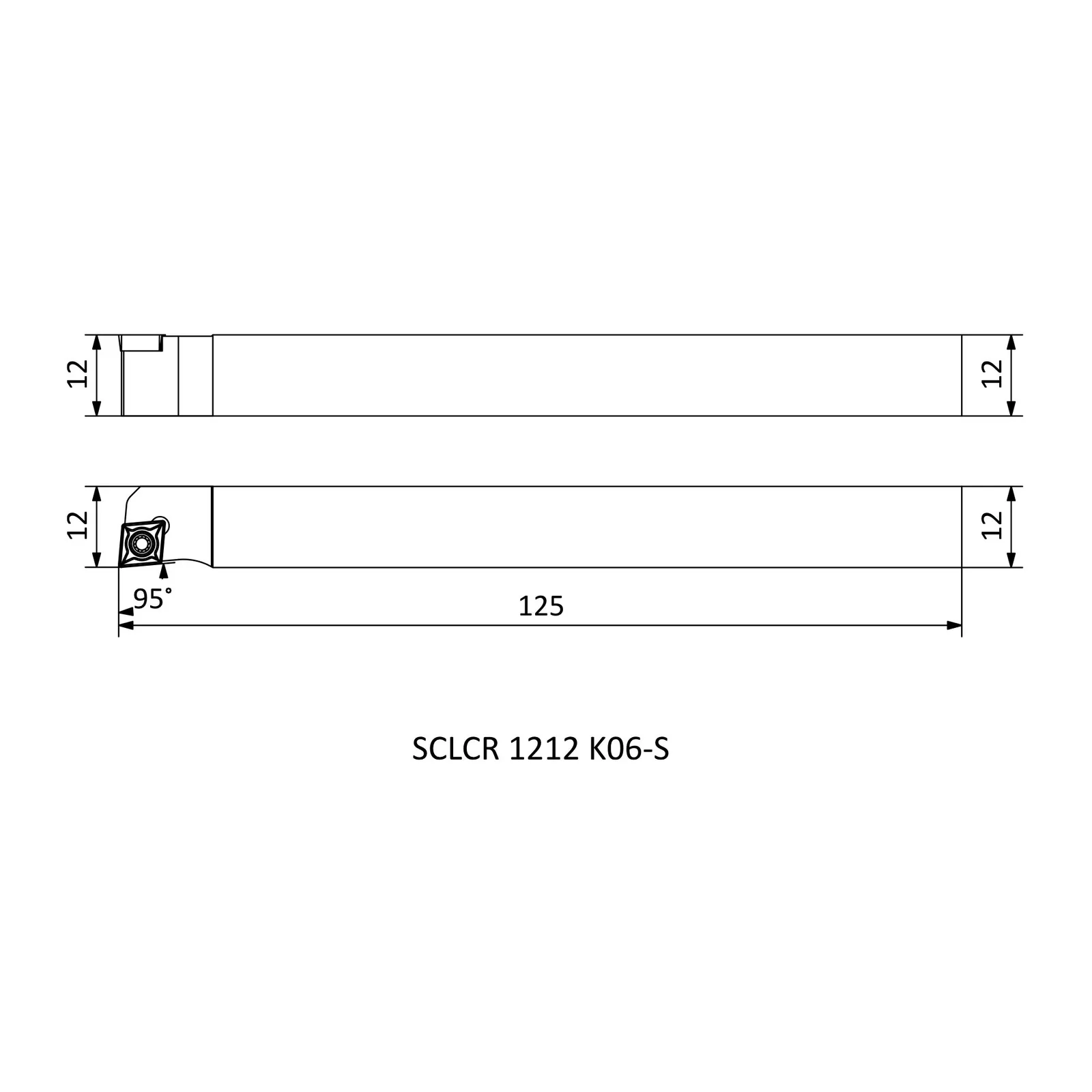 SCLCR 1212 K06-S &mdash; dimensioned drawing