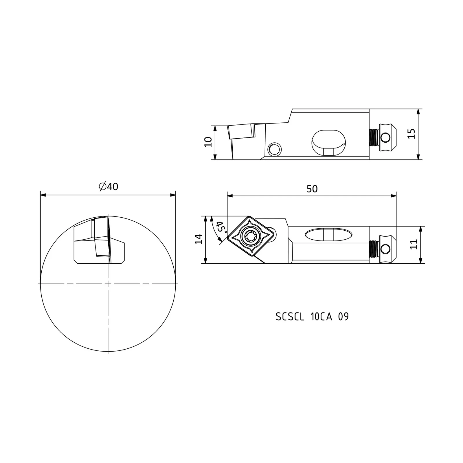 SCSCL 10CA 09 &mdash; dimensioned drawing