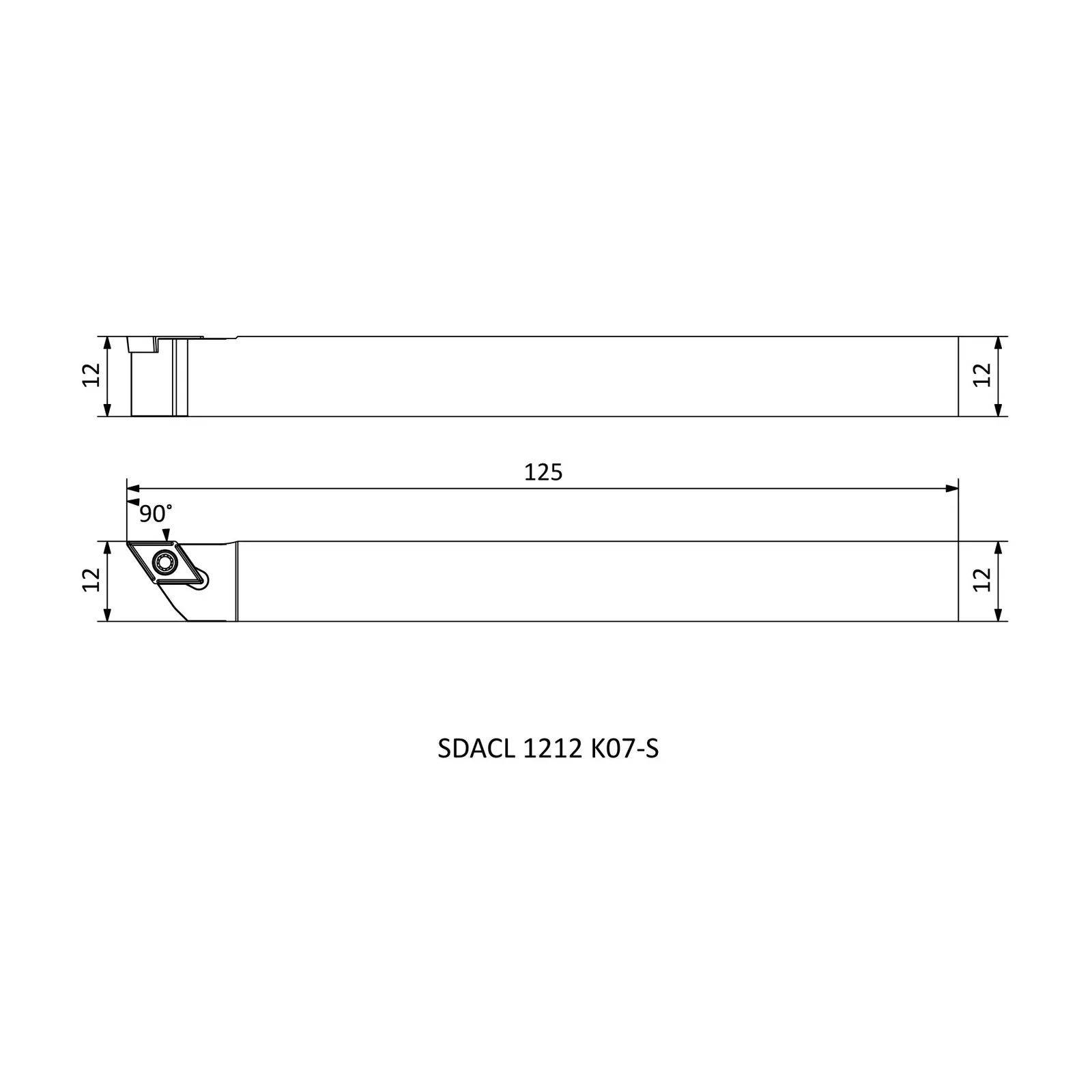 SDACL 1212 K07-S &mdash; dimensioned drawing