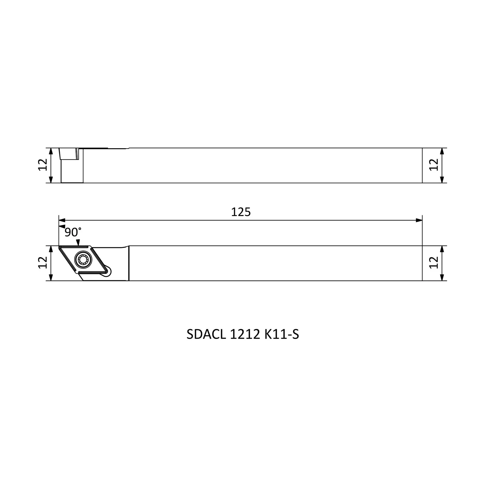 SDACL 1212 K11-S &mdash; dimensioned drawing