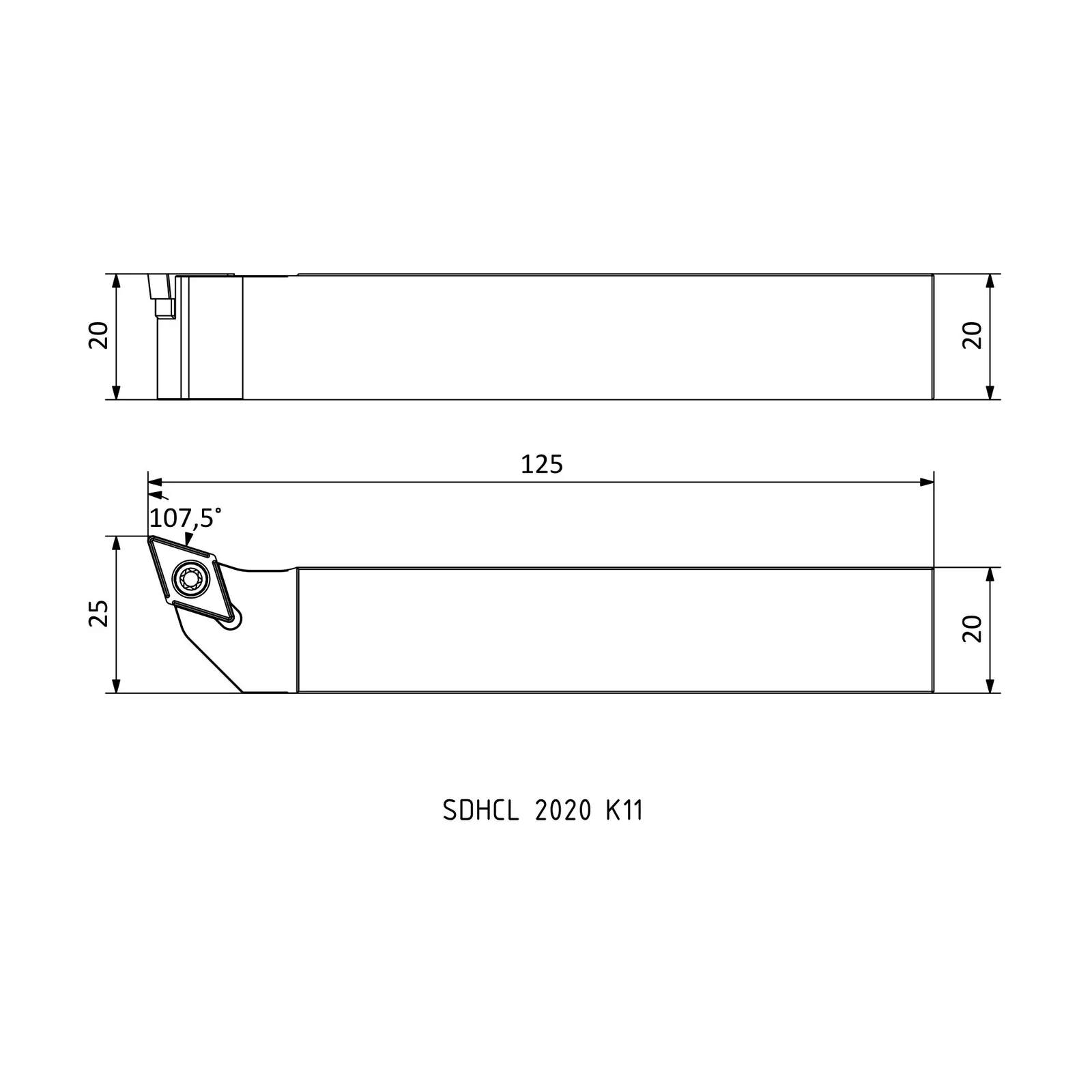 SDHCL 2020 K11 &mdash; dimensioned drawing