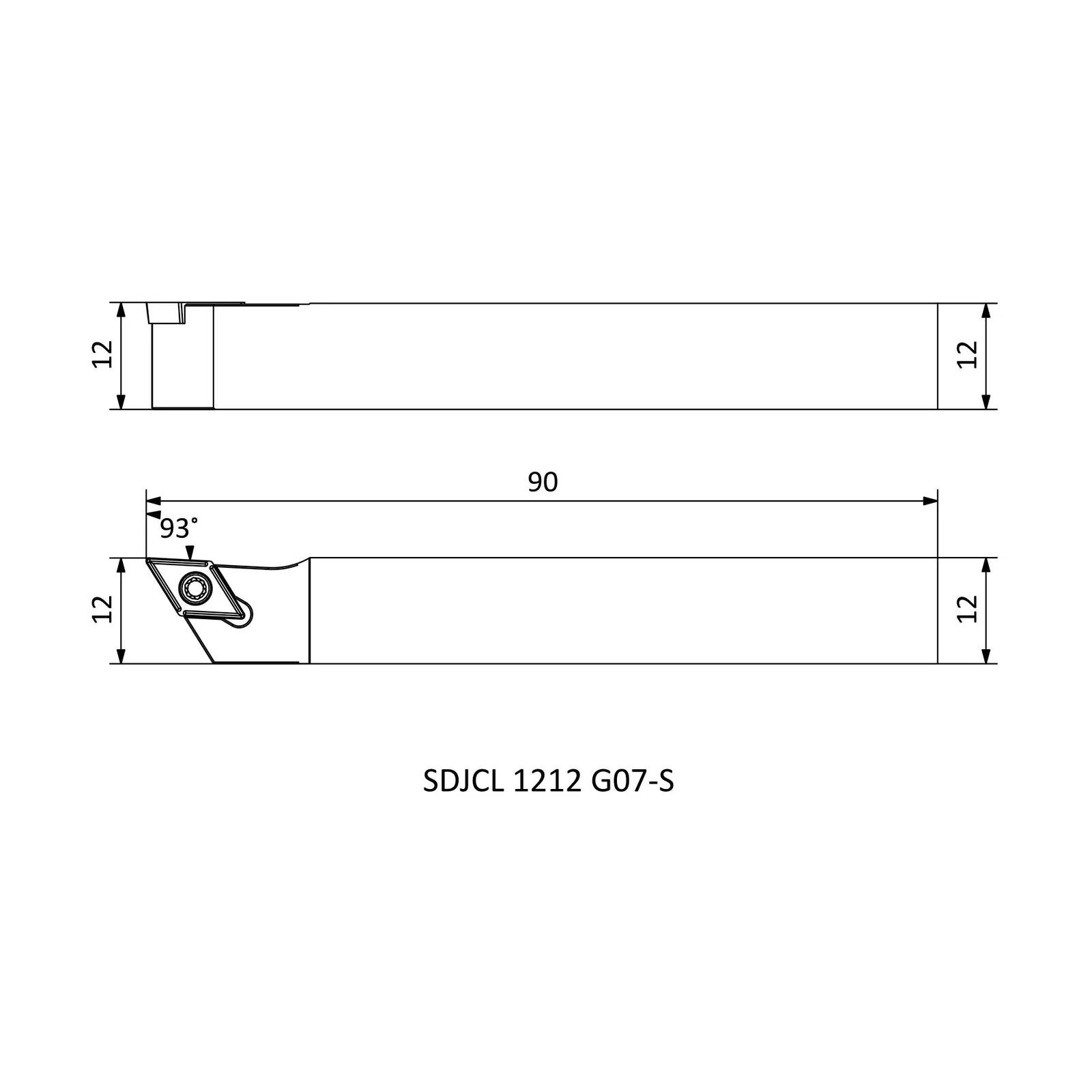 SDJCL 1212 G07-S &mdash; dimensioned drawing
