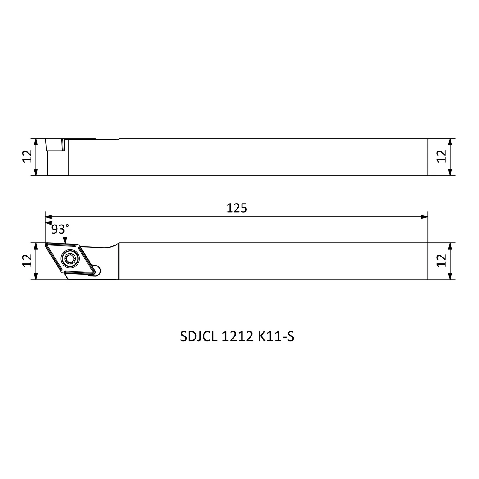SDJCL 1212 K11-S &mdash; dimensioned drawing