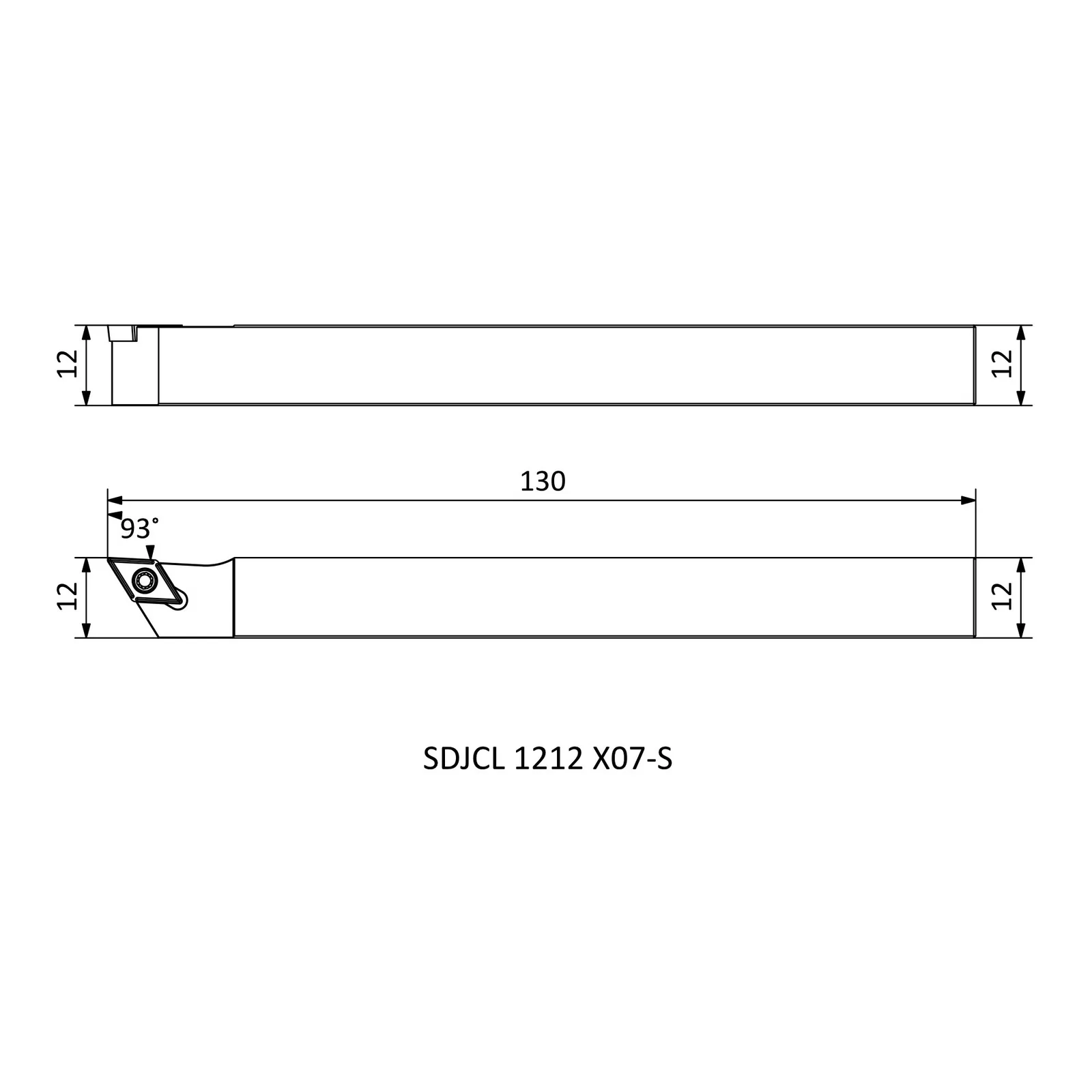 SDJCL 1212 X07-S &mdash; dimensioned drawing