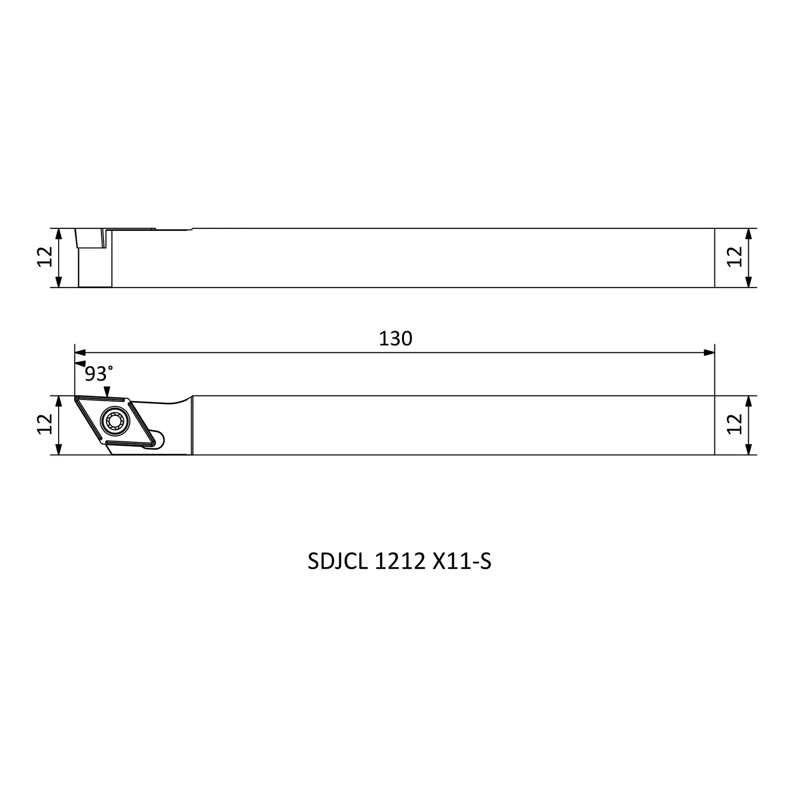 SDJCL 1212 X11-S &mdash; dimensioned drawing