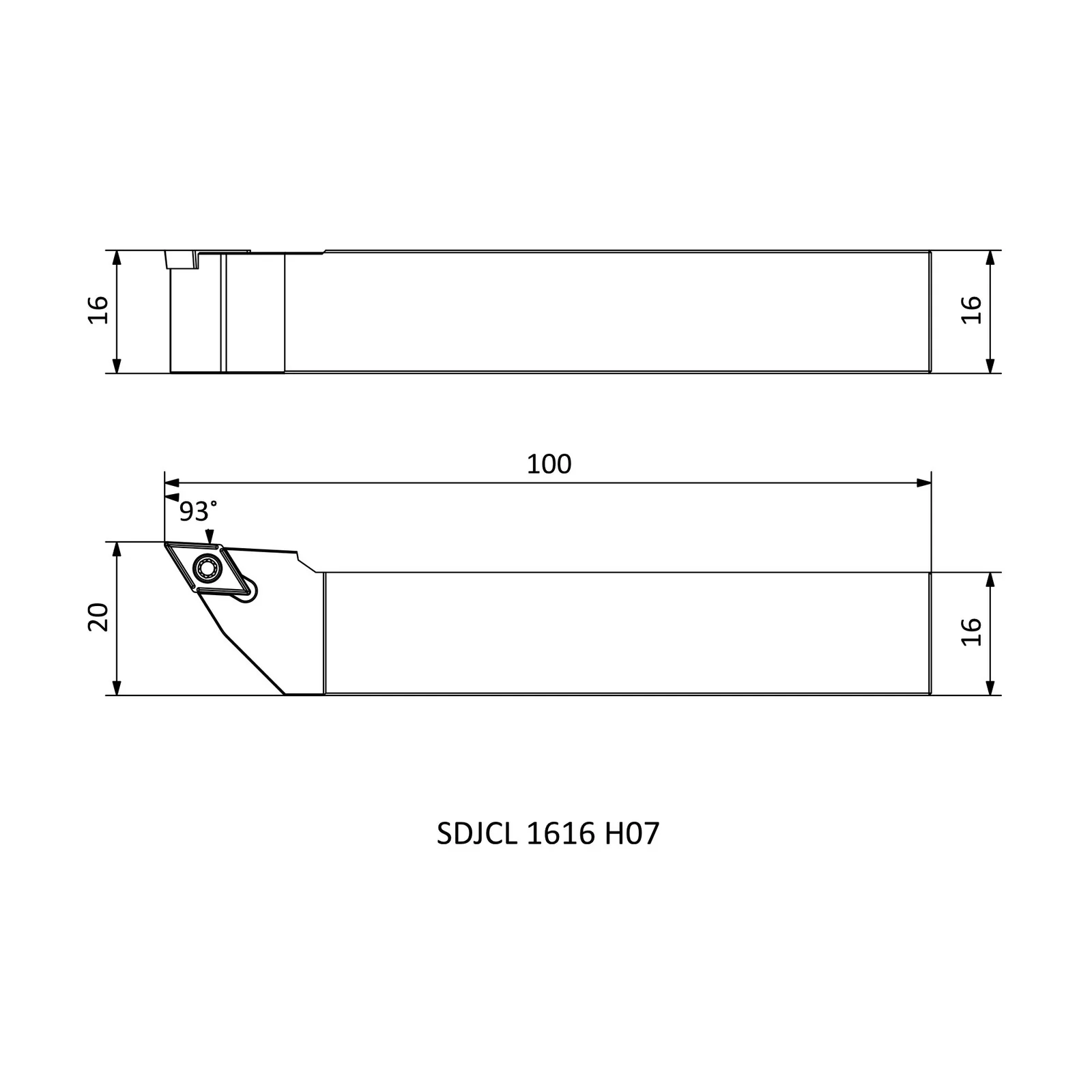 SDJCL 1616 H07 &mdash; dimensioned drawing