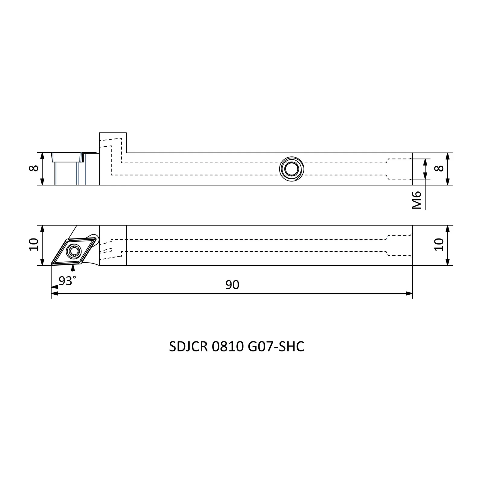 SDJCR 0810 G07-SHC &mdash; dimensioned drawing