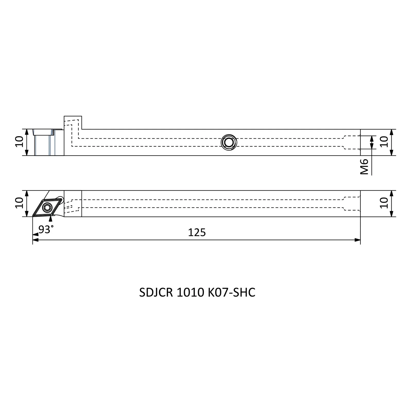 SDJCR 1010 K07-SHC &mdash; dimensioned drawing