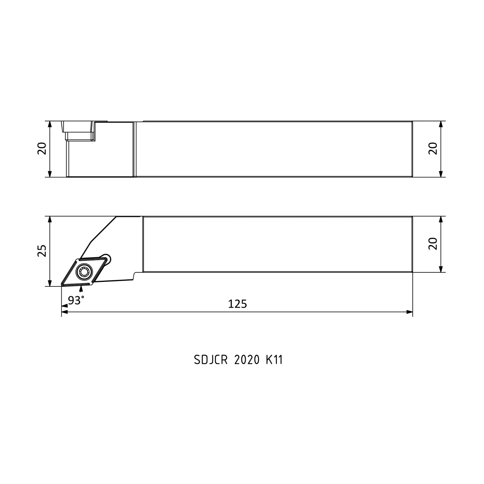 SDJCR 2020 K11 &mdash; dimensioned drawing