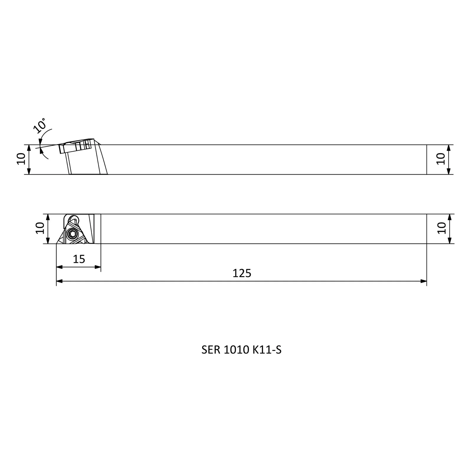 SER 1010 K11-S &mdash; dimensioned drawing