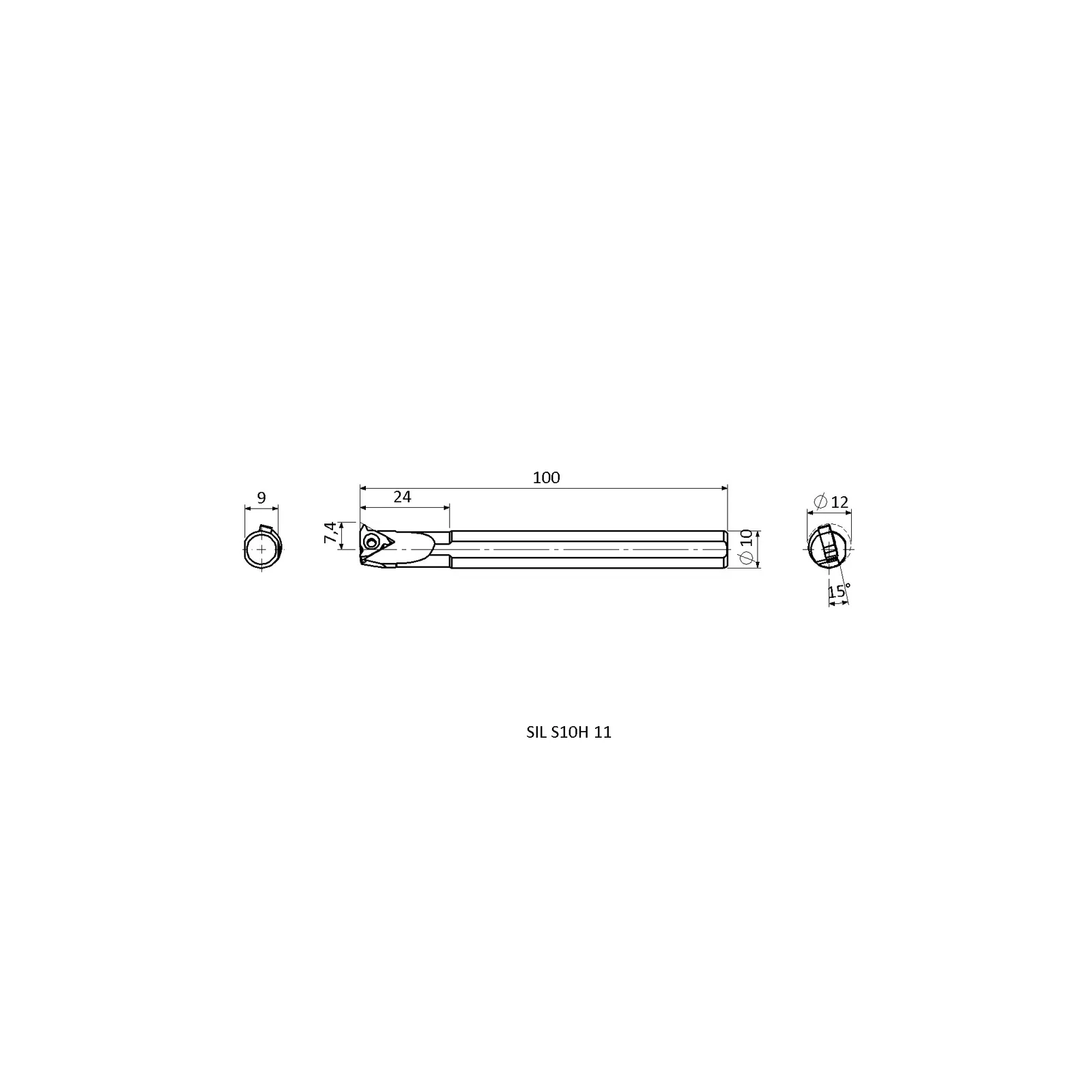 SIL S10H 11 &mdash; dimensioned drawing