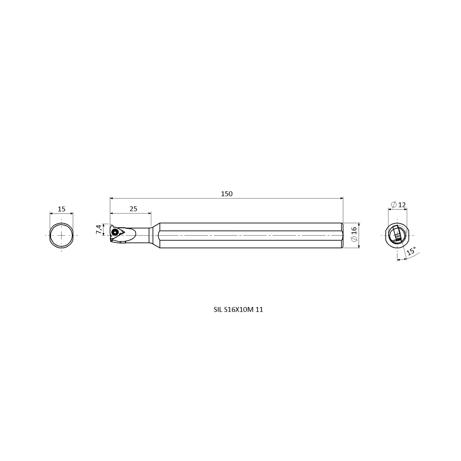 SIL S16X10M 11 &mdash; dimensioned drawing