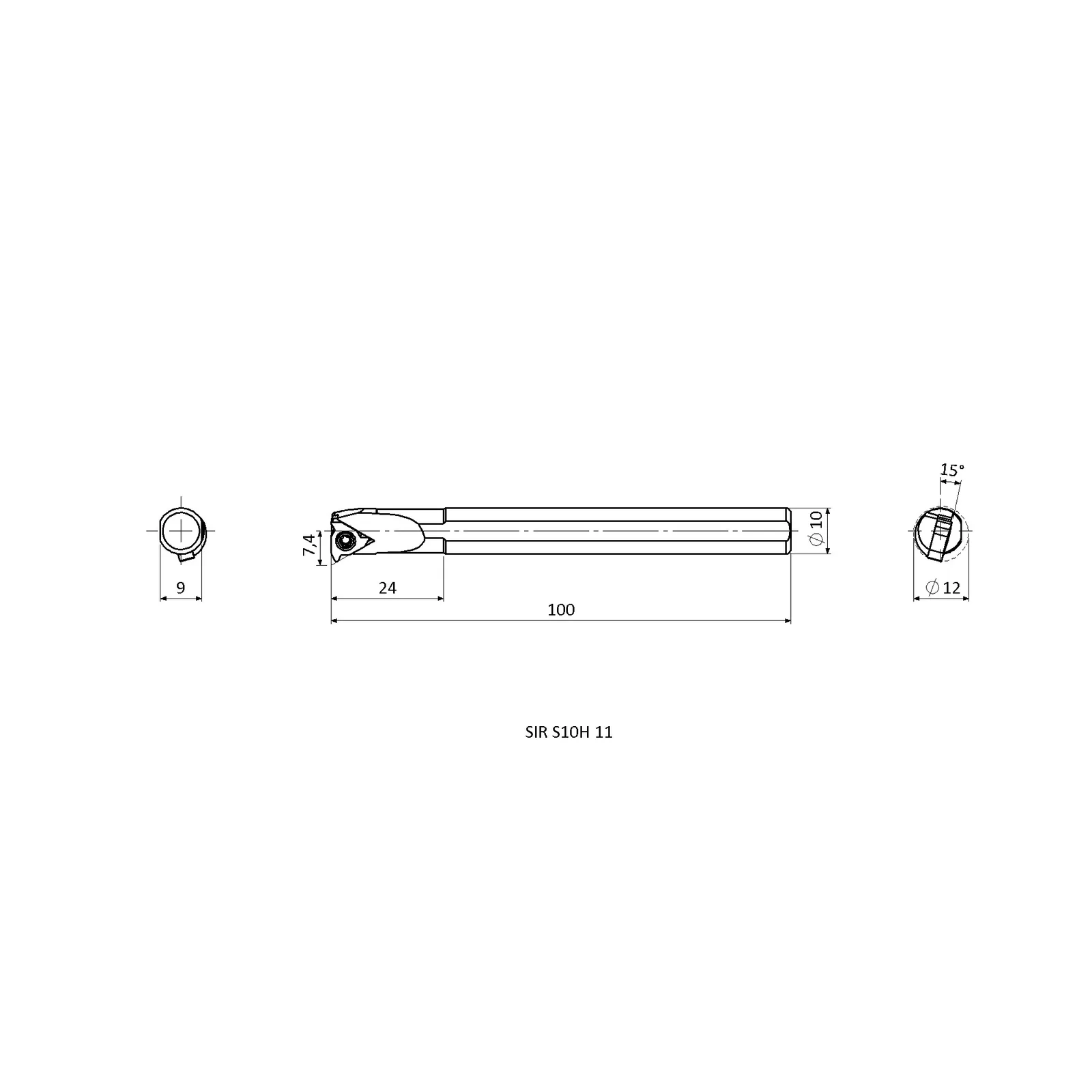 SIR S10H 11 &mdash; dimensioned drawing