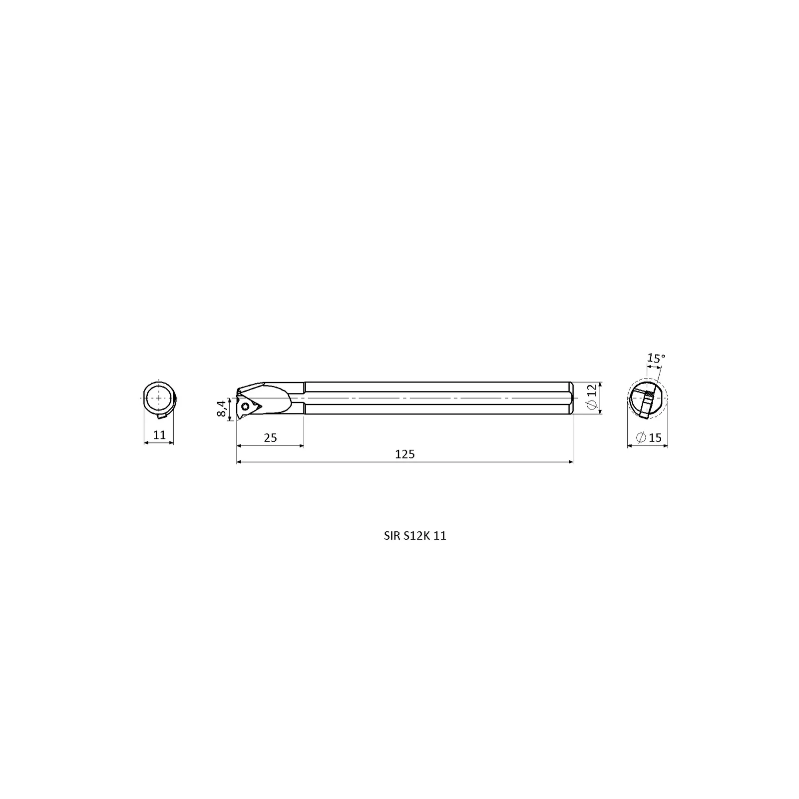 SIR S12K 11 &mdash; dimensioned drawing