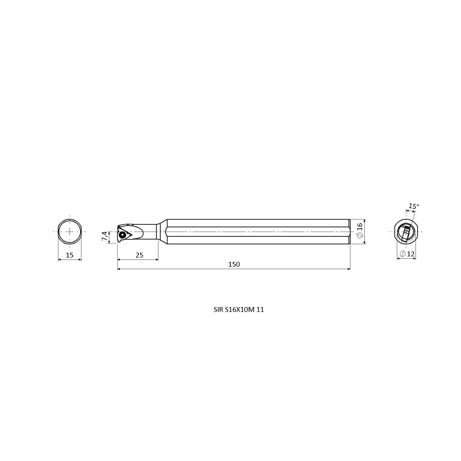 SIR S16X10M 11 &mdash; dimensioned drawing