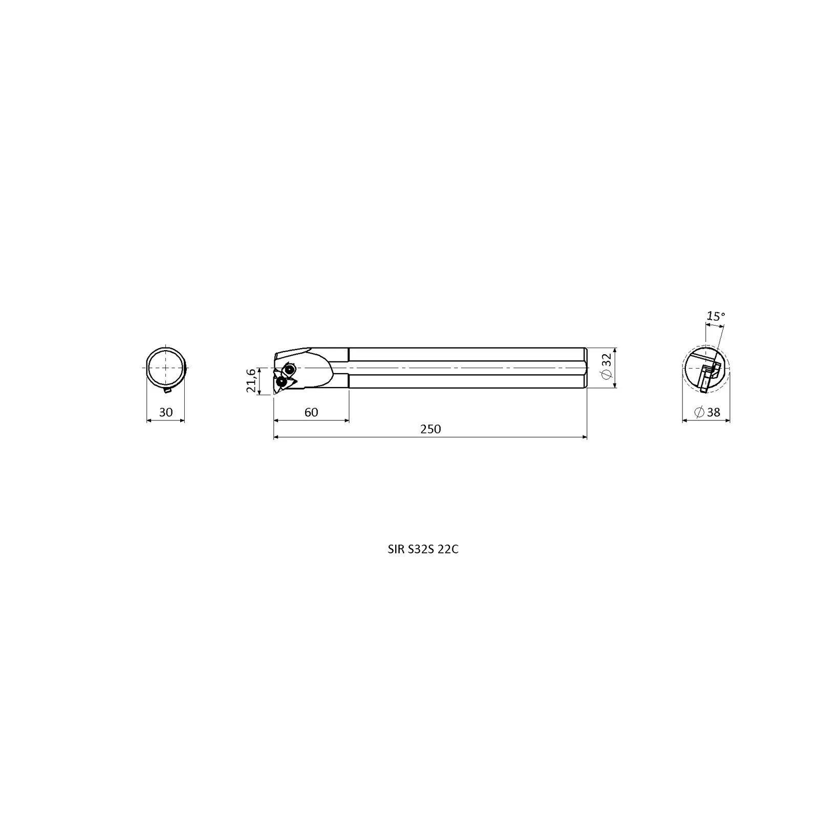 SIR S32S 22C &mdash; dimensioned drawing