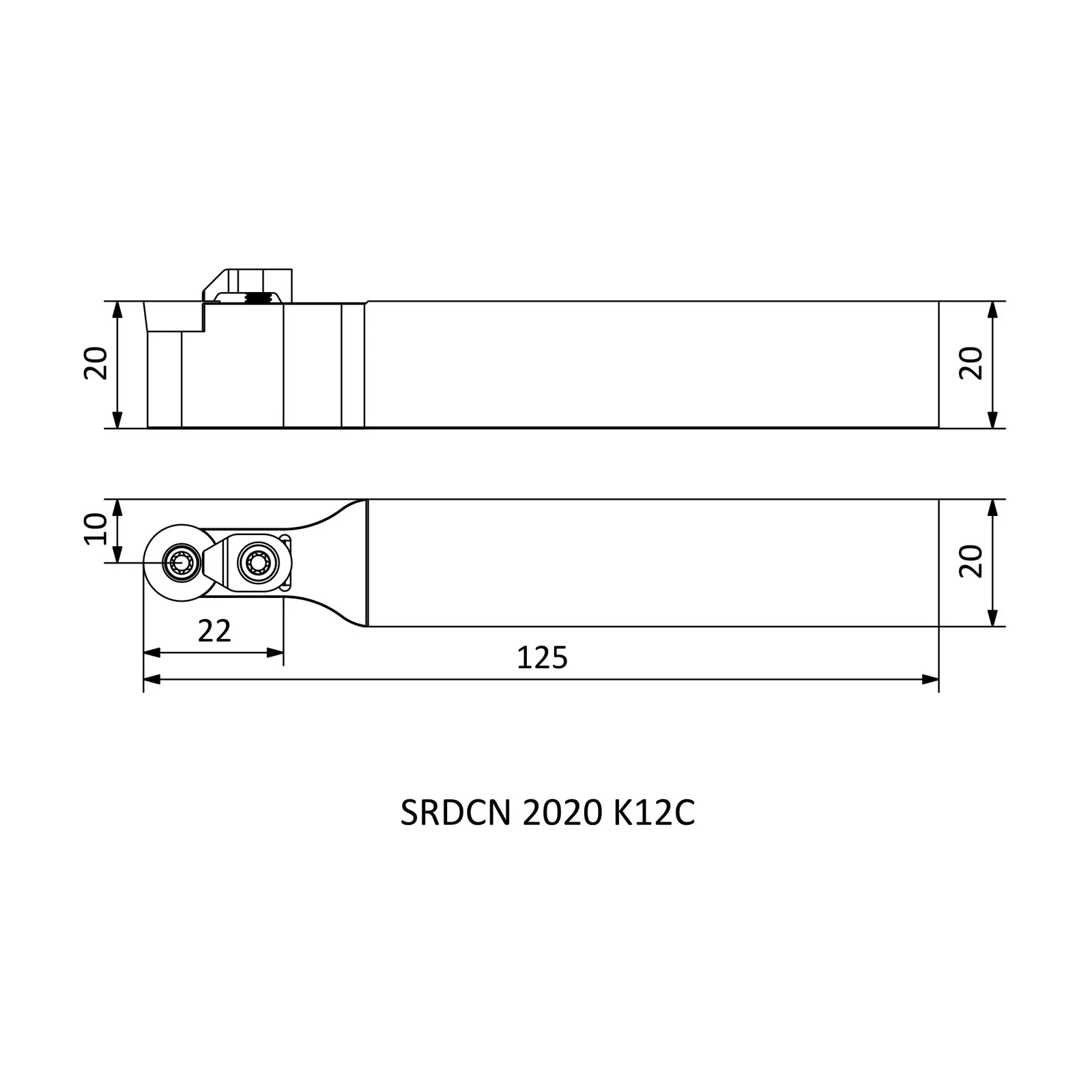 SRDCN 2020 K12C &mdash; dimensioned drawing