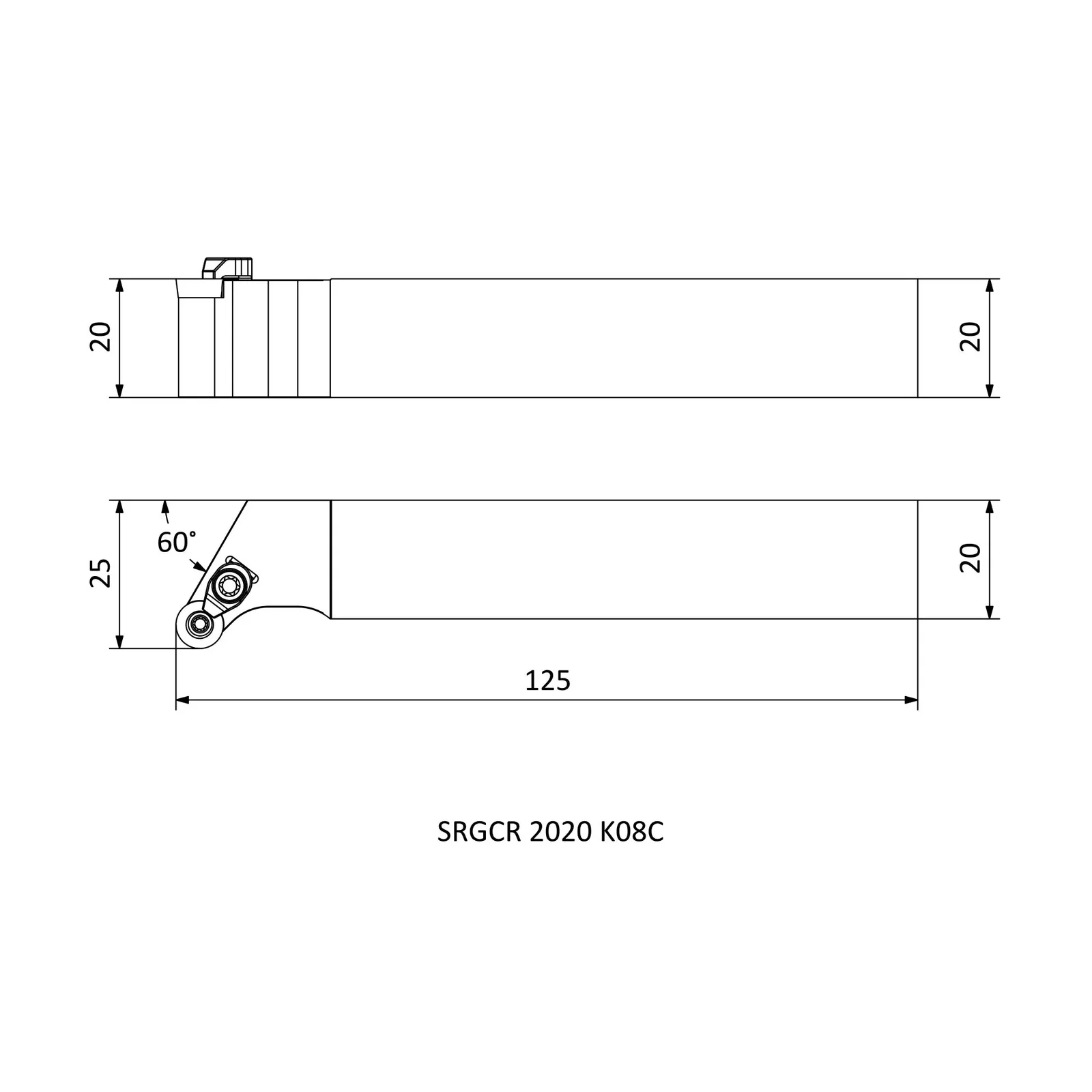 SRGCR 2020 K08C &mdash; dimensioned drawing